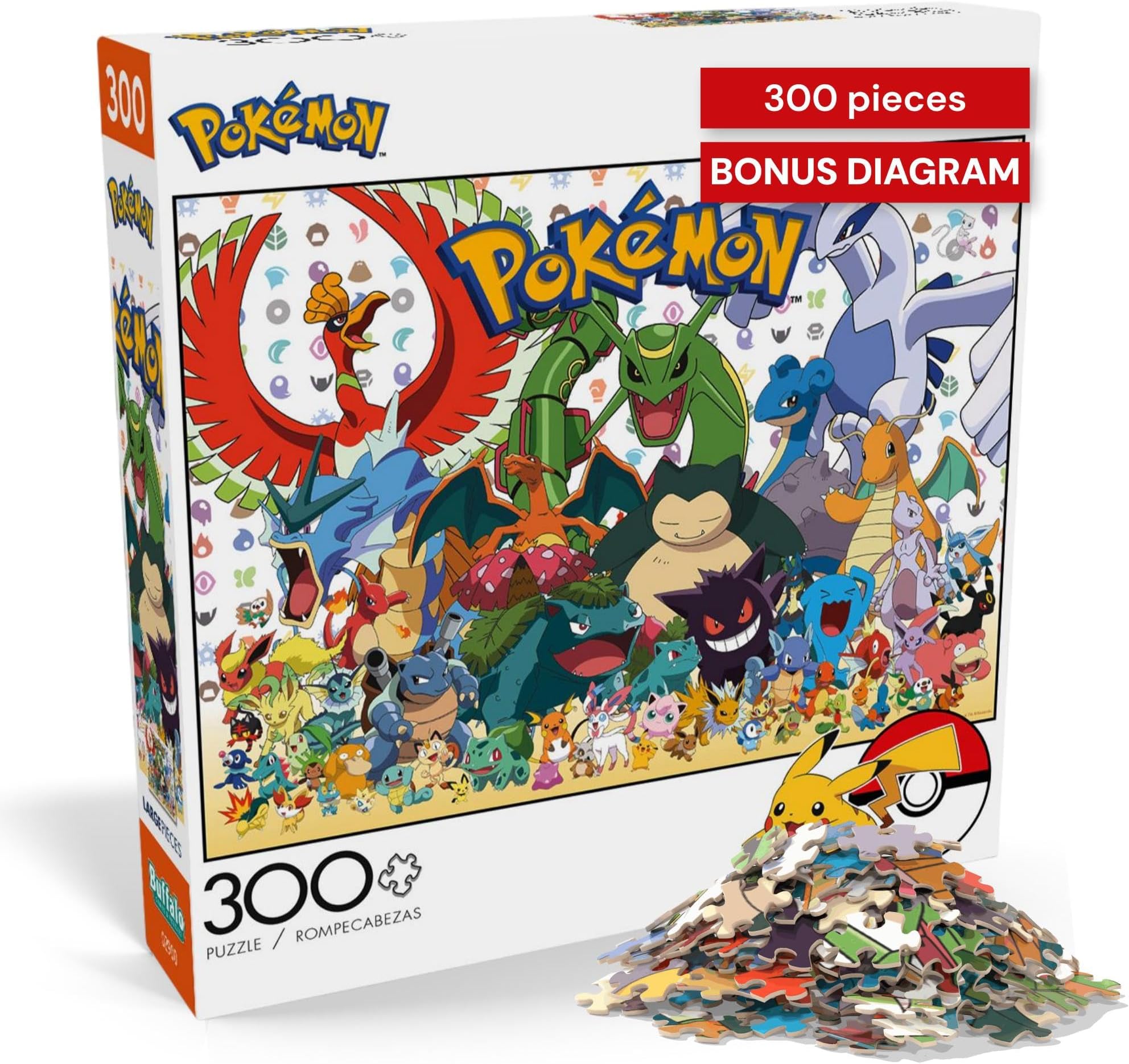 Buffalo Games - Pokémon - Fan Favorites - 300 Large Piece Jigsaw Puzzle Multicolor, 21.25"L X 15"W