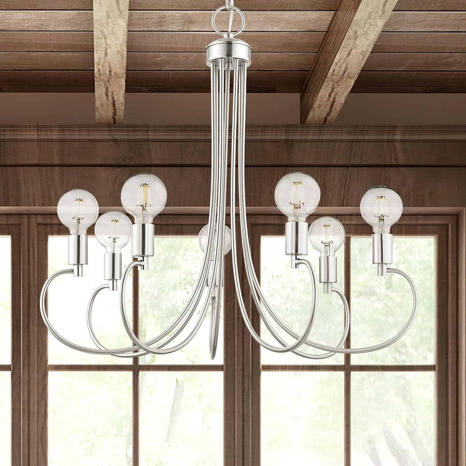 Livex Lighting 42927-04 7 Light Black Chandelier