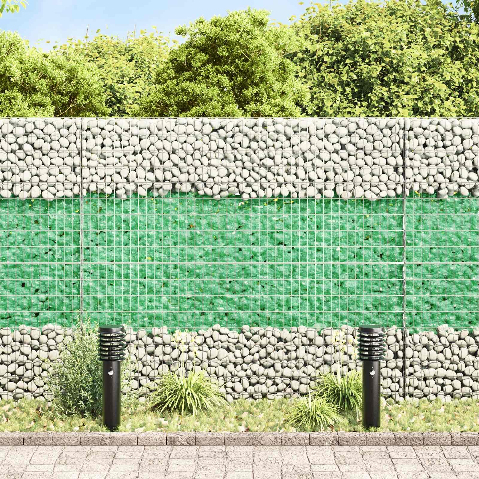 Pietre decorative in vetro, 25 kg, verde chiaro, pietre decorative per giardino e interni, pietre decorative da 6-12 cm, per laghetti e aiuole