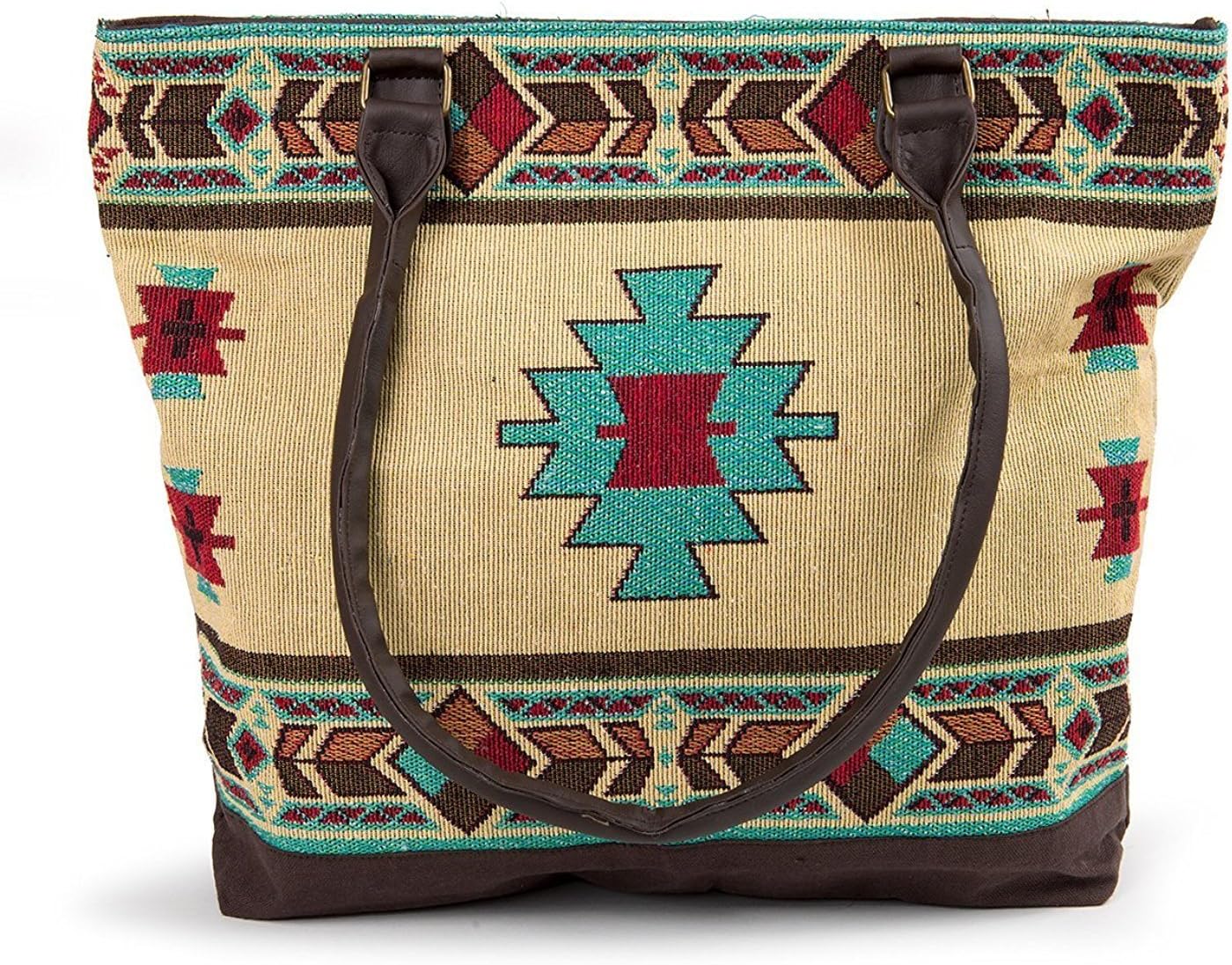 Womens Carrizo Woven Fashion Shoulder Tote Bag 17" x 14" x 4"