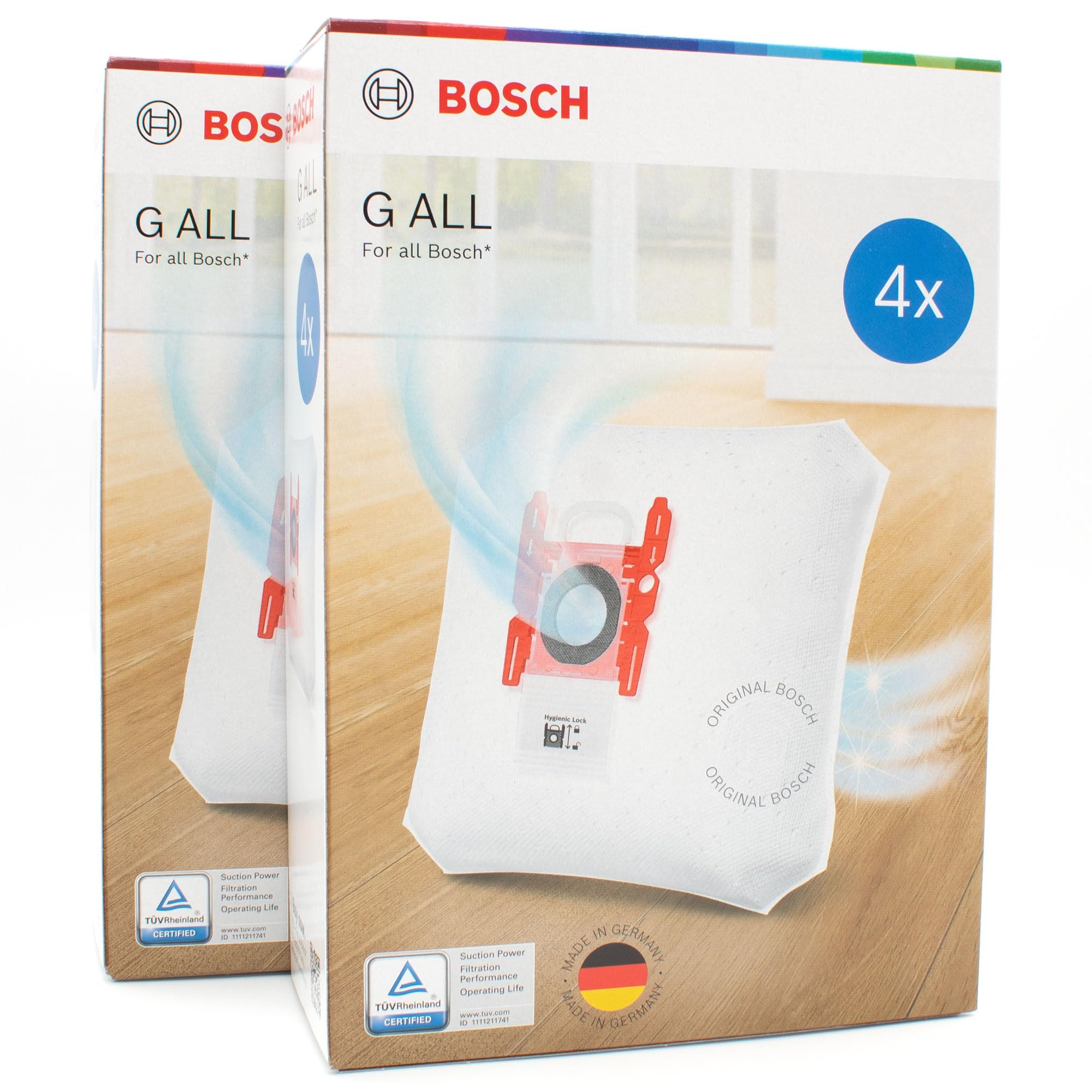 PakTrade 8 Bolsas para Aspiradora + 10 Ambientadores Compatible con Bosch BGL4SIL1/01, BGL4SIL2, BGL4SIL2/01, BGL4SIL69, BGL4SIL69/01, BGL4SIL69A | 8 Bolsas, Ambientador, Accesorios, Repuestos