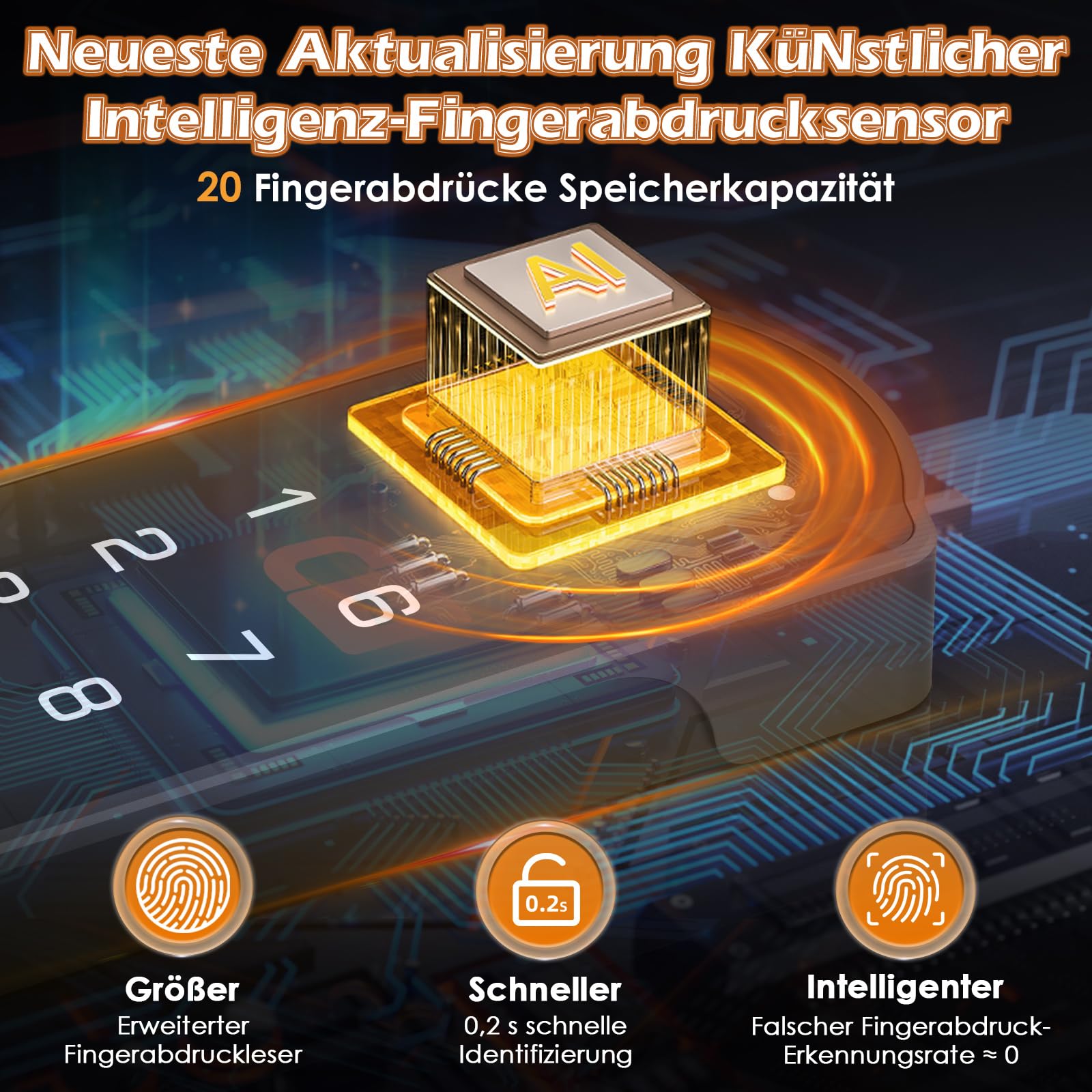 Anweller Serrure de tiroir, électronique, serrure de meuble avec application NFC pour boîte aux lettres, sécurité enfant pour armoire, tiroir, boîte, boîte aux lettres, casiers, etc