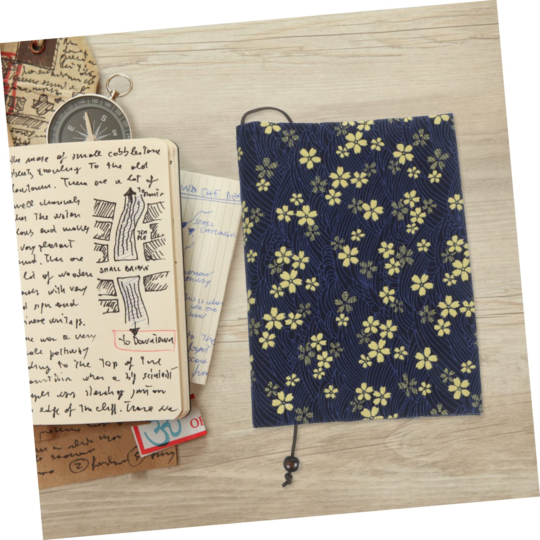 EXCEART 5piezas Cubierta De Libro De Tela Funda Decorativa y Protectora Para Amantes Libros Diseño De Flores Para Cuadernos