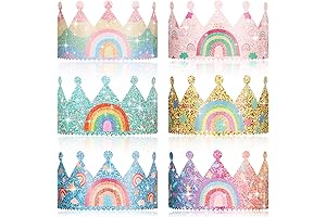 Rainbow Unicorn Party Hats for Kids Birthday