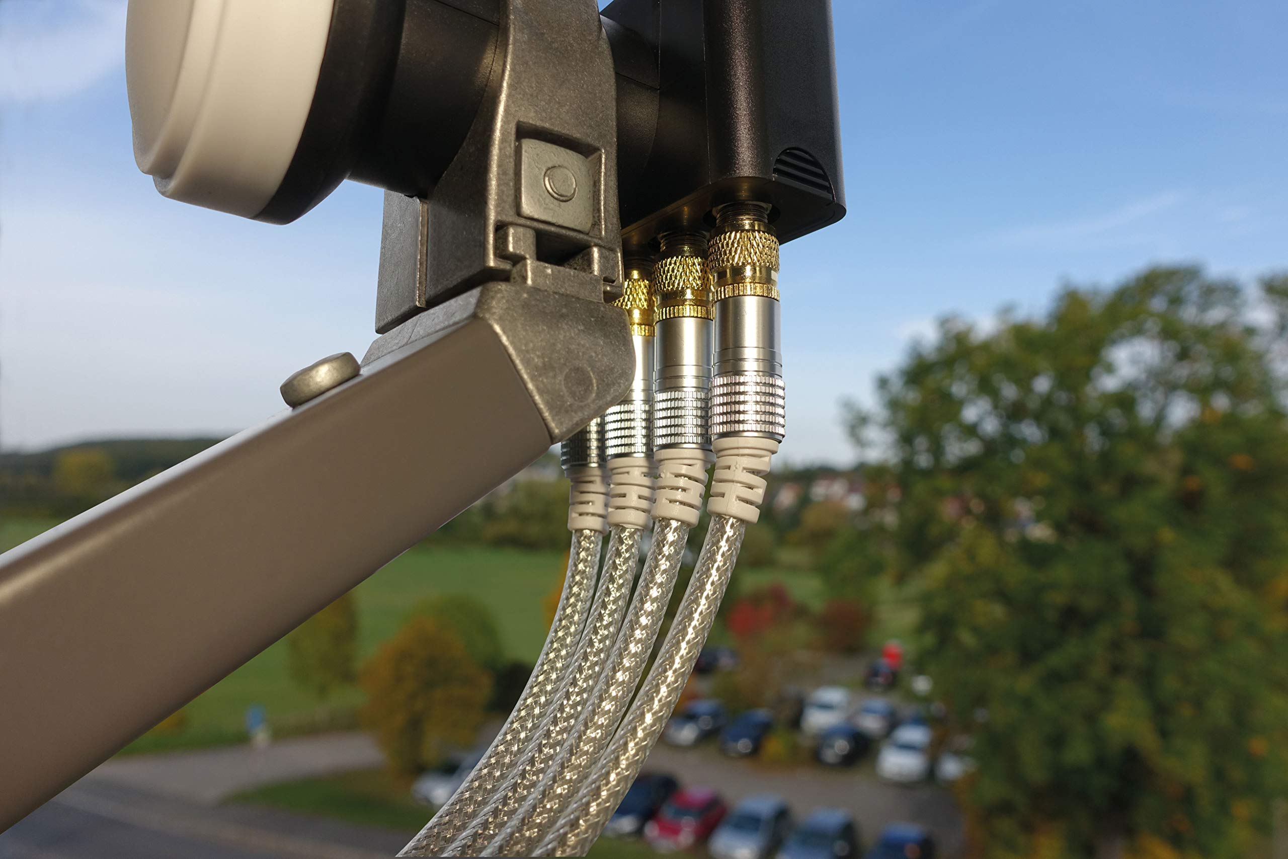 SCHWAIGER 296 Quad LNB Low Noise Blockconverter Digitale LNB cap Accessori per Parabole satellitari Multifeed Protezione dalle intemperie Antracite