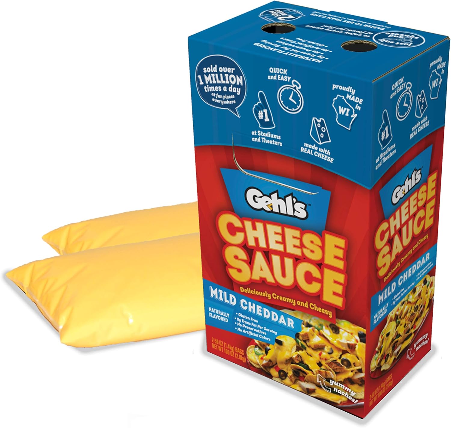 Gehl's Mild Cheddar Cheese Sauce Bulk Queso Nacho Cheese Sauce, Shelf