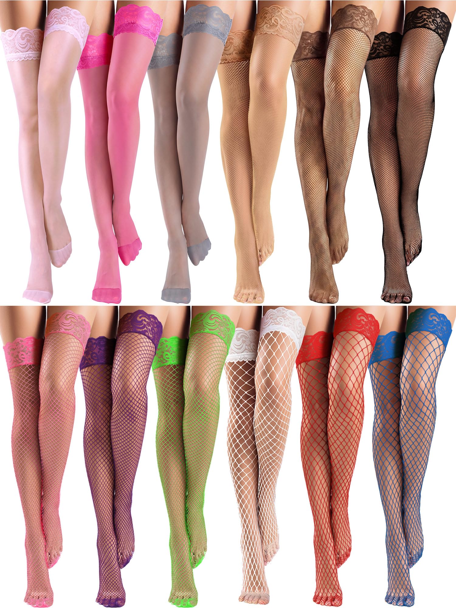 Bencailor Fishnet Thigh High Stockings