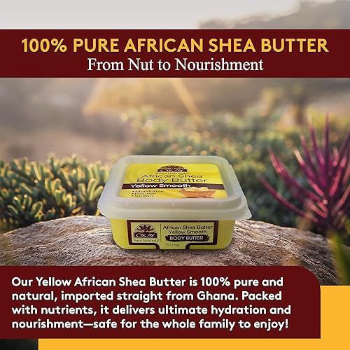 Miniatura 5 de OKAY Manteca de karité amarilla suave hidratante profunda de 7 oz de peso (tamaño del frasco de 8 onzas)