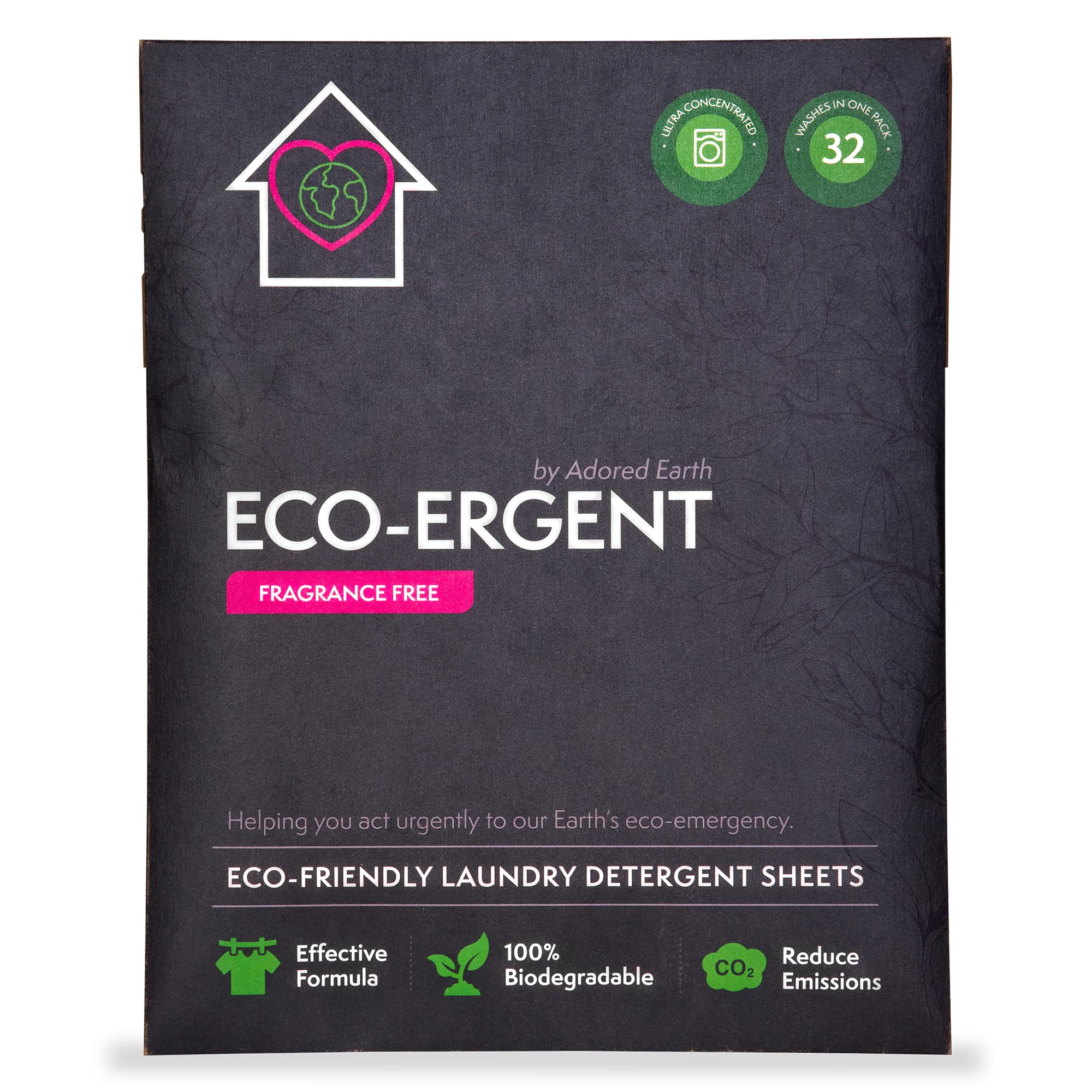 Adored Earth Laundry Detergent Sheets, 32 Eco Friendly Laundry Sheets in Recyclable A5 Envelope. Replaces Washing Powder, Washing Pods, Travel Wash and Travel Washing Detergent. (Fragrance Free)