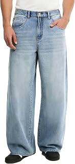 Comdecevis Men's Baggy Fit Jean Pants
