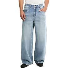 Men's Baggy Jeans Wide Leg Streetwear Loose Fit Denim Pants