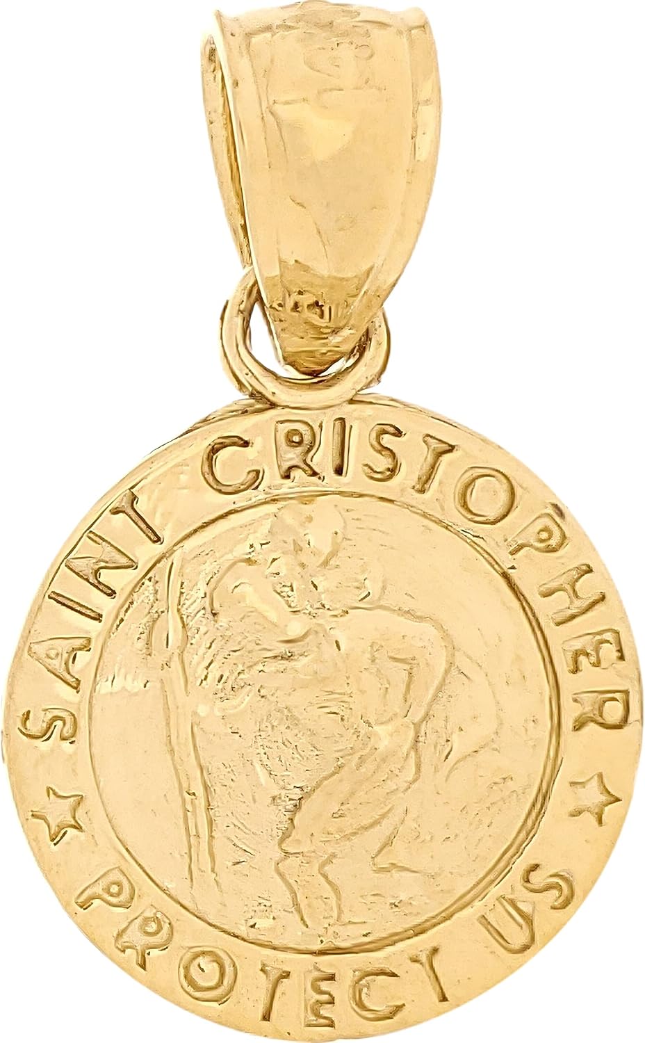 St. Christopher Charm 14k Gold 13mm
