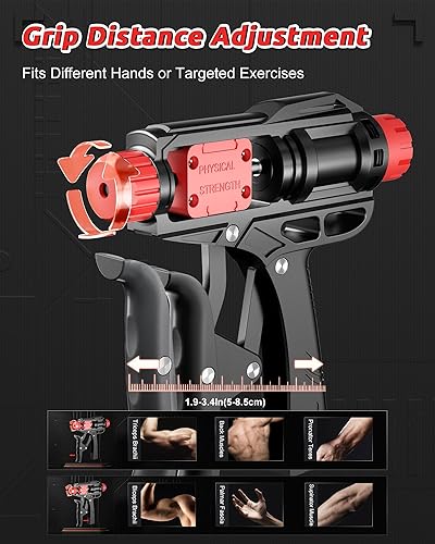 Miniatura 4 de Hydraulic Hand Grip Strengthener Trainer (50-165lbs Hand Exerciser) - Professional Adjustable Resistance Forearm Wrist Strengthener for Muscle