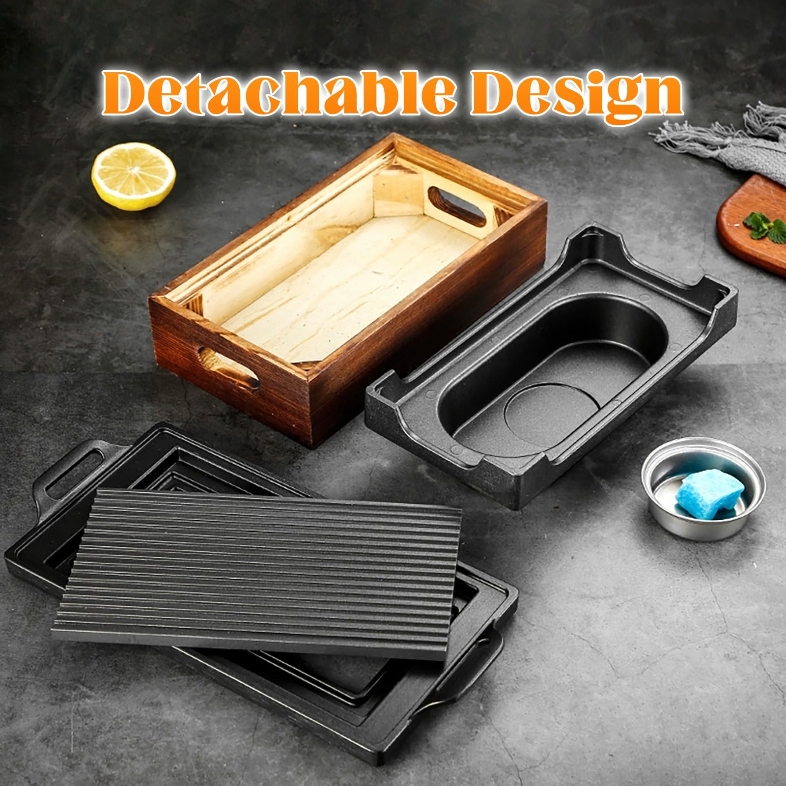 Barbecue Giapponese Fornello Portatile Per Barbecue Griglia Portatile Senza Fumo Per Tavolo Da Pranzo Al Chiuso Barbecue Da Campeggio,32 * 21cm