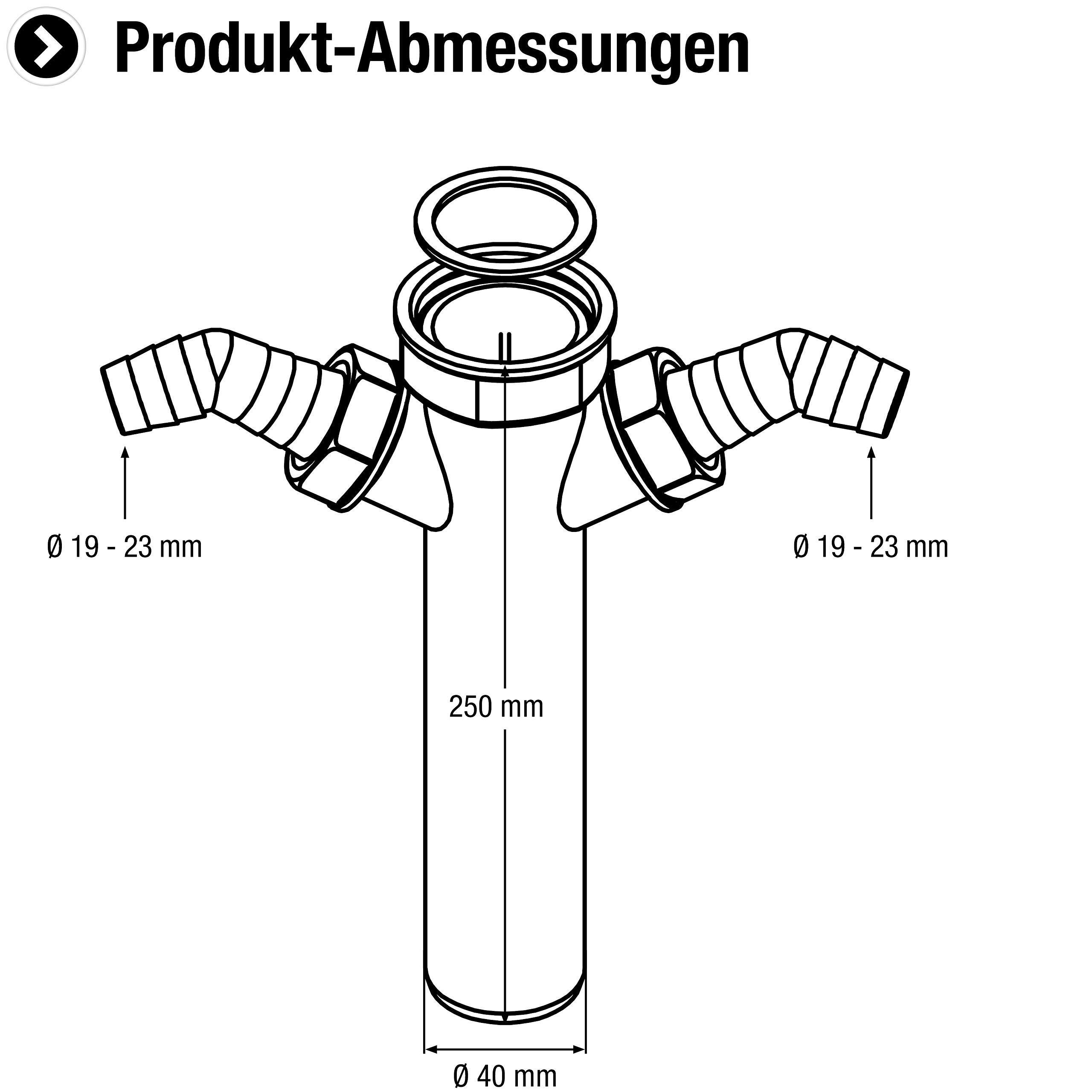 Cornat Rura regulacyjna z recyklingu – 1 1/2 cala x 40 mm – długość 250 mm – z dwoma przyłączami urządzeń – wyprodukowana z tworzyw sztucznych pochodzących z recyklingu – Made in Germany jakość/rura