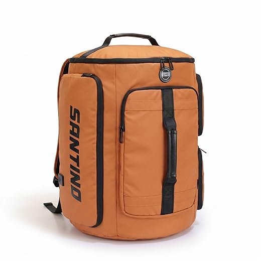 SANTINO Mochila Masculina Viagem Camping 47L Poliéster RPET Resistente Compartimento para Notebook 12.9" Porta USB Impermeável [Urban]