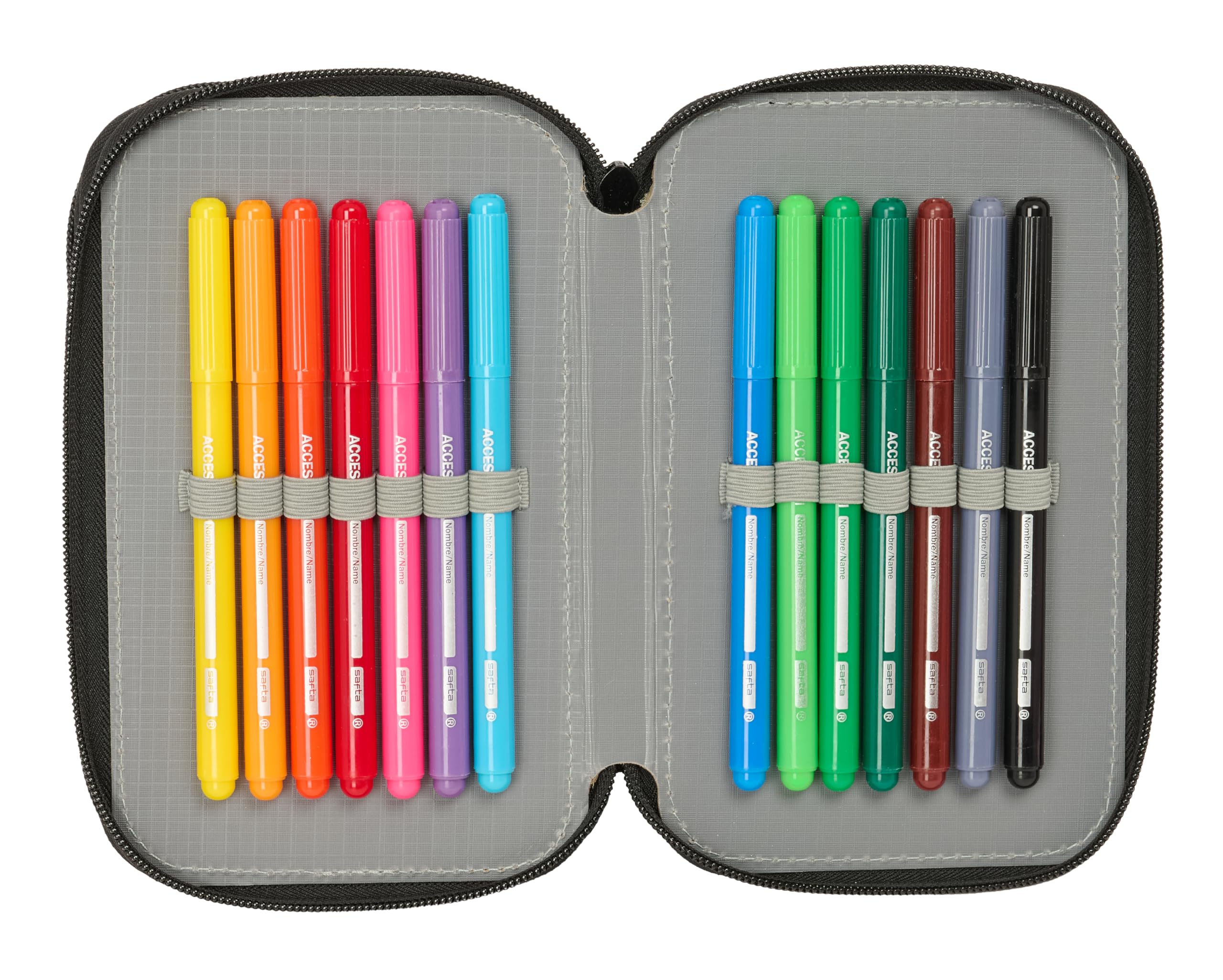MINECRAFT - Astuccio scuola con 37 utili inclusi, astuccio per bambini, ideale per bambini dai 5 ai 14 anni, comodo e versatile, qualità e resistenza, 12,5 x 5,5 x 19,5 cm