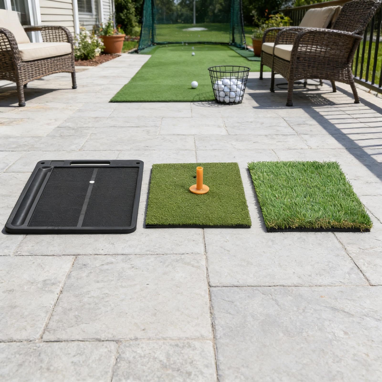 Alfombrilla Golf césped Artificial reemplazable Entrenamiento Engrosado