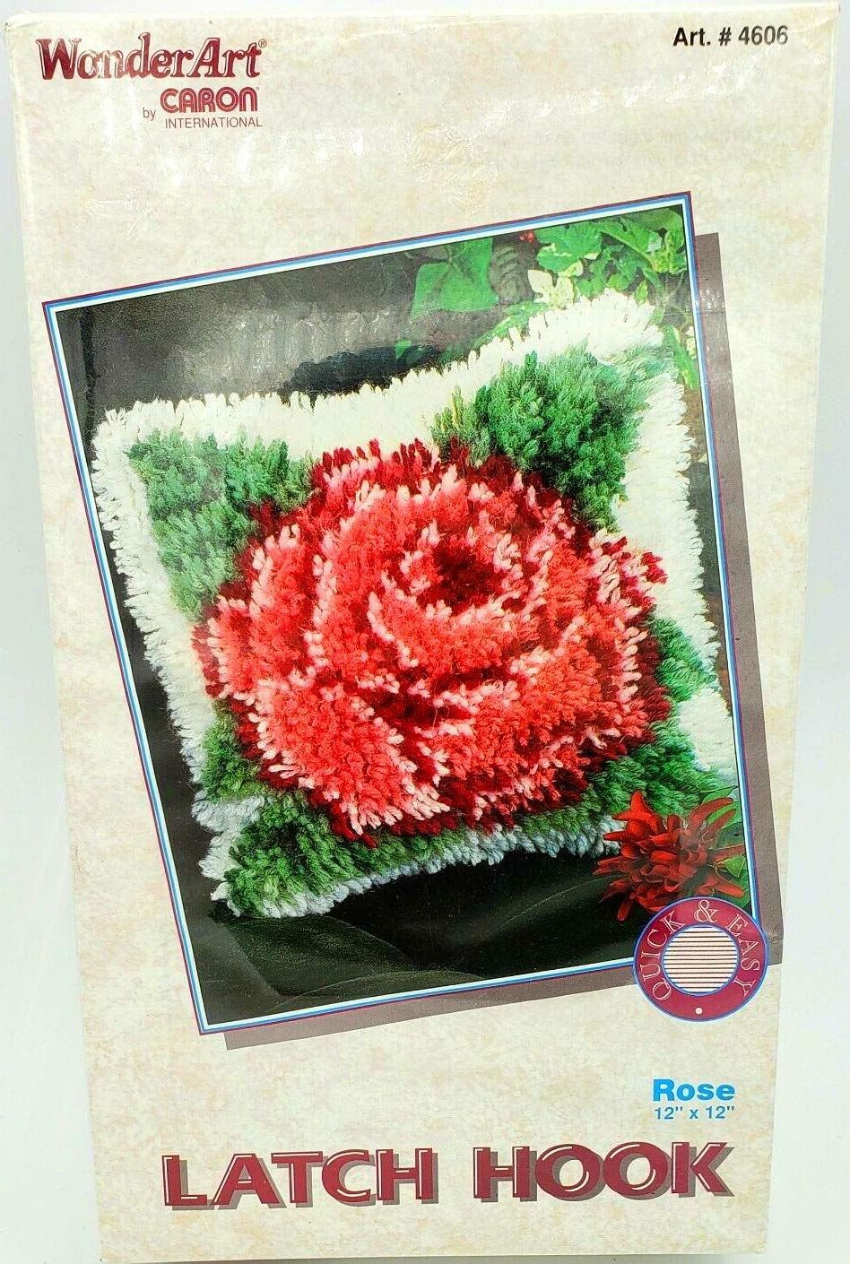 Vela Latch Hook Kit - Rose (30cm X 30cm )