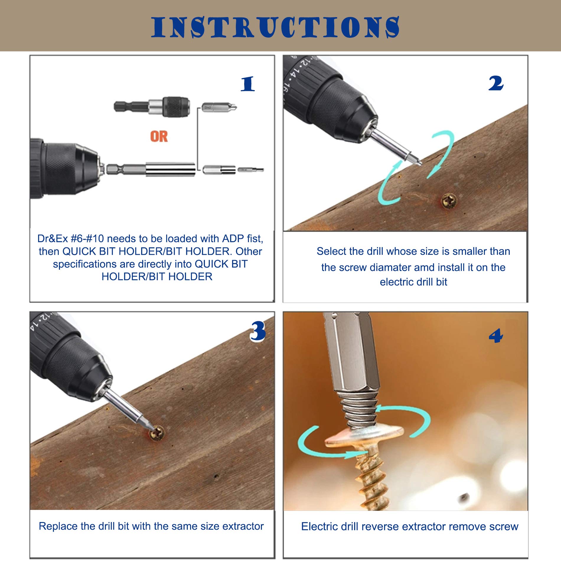 33 Pieces Screw Extractor Set, Stripped Screw Extractor and Remover