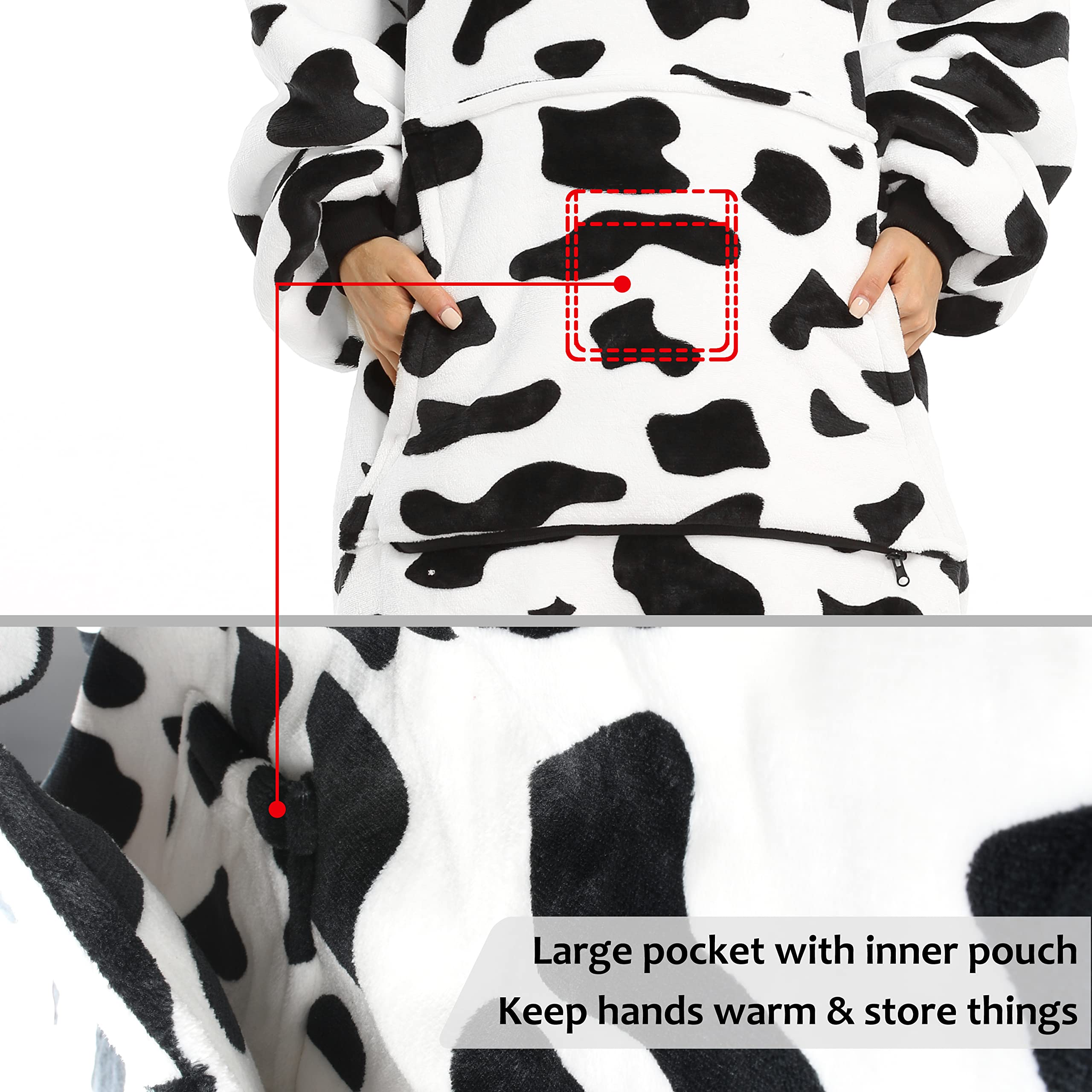 Catalonia Classy Maglione da Coperta Sherpa Portatile Oversize, Felpa da Viaggio Portatile Morbida e Calda e Confortevole, Coperta da Cuscino per Uomini e Donne Adulti