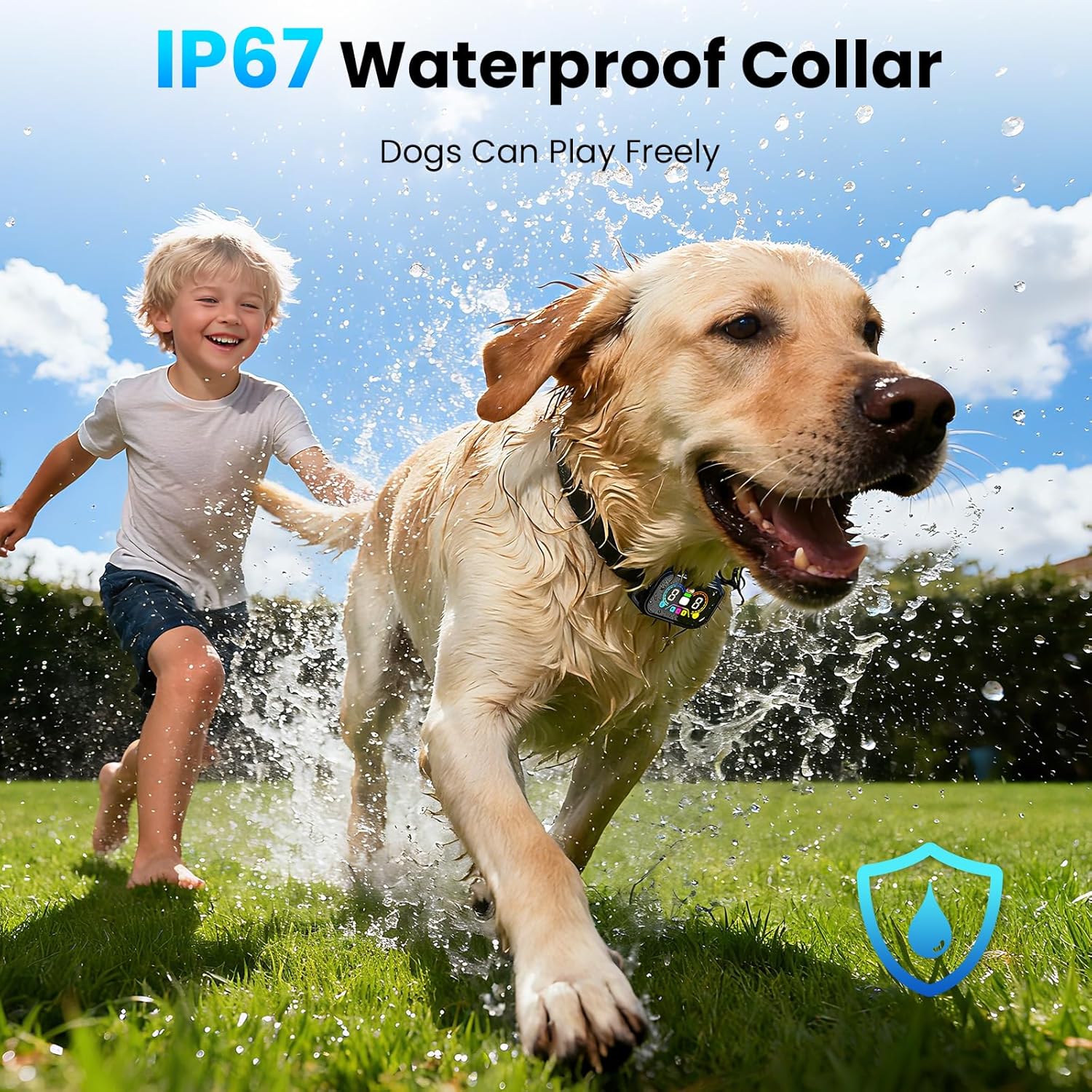 2 in 1 Dog Bark and Shock Collar - 4500FT Bark Collar with Remote, Voiceprint Recognition, Beep/Vibration/Shock Modes, 8 Sensitivity Levels, IP67 Waterproof, Portable Training Collar for 5-120lbs Dogs