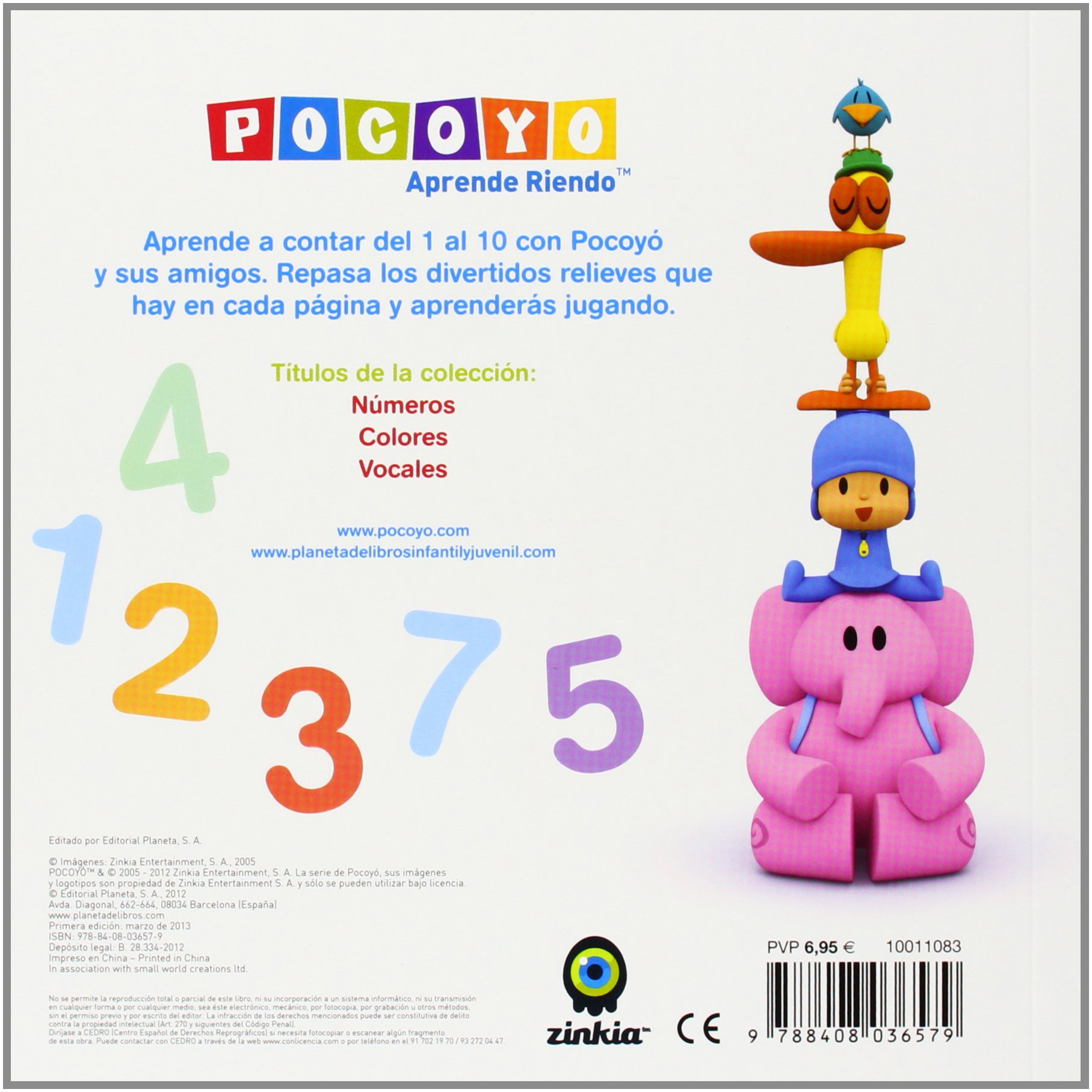 Pocoyó. Números: Con divertidos relieves