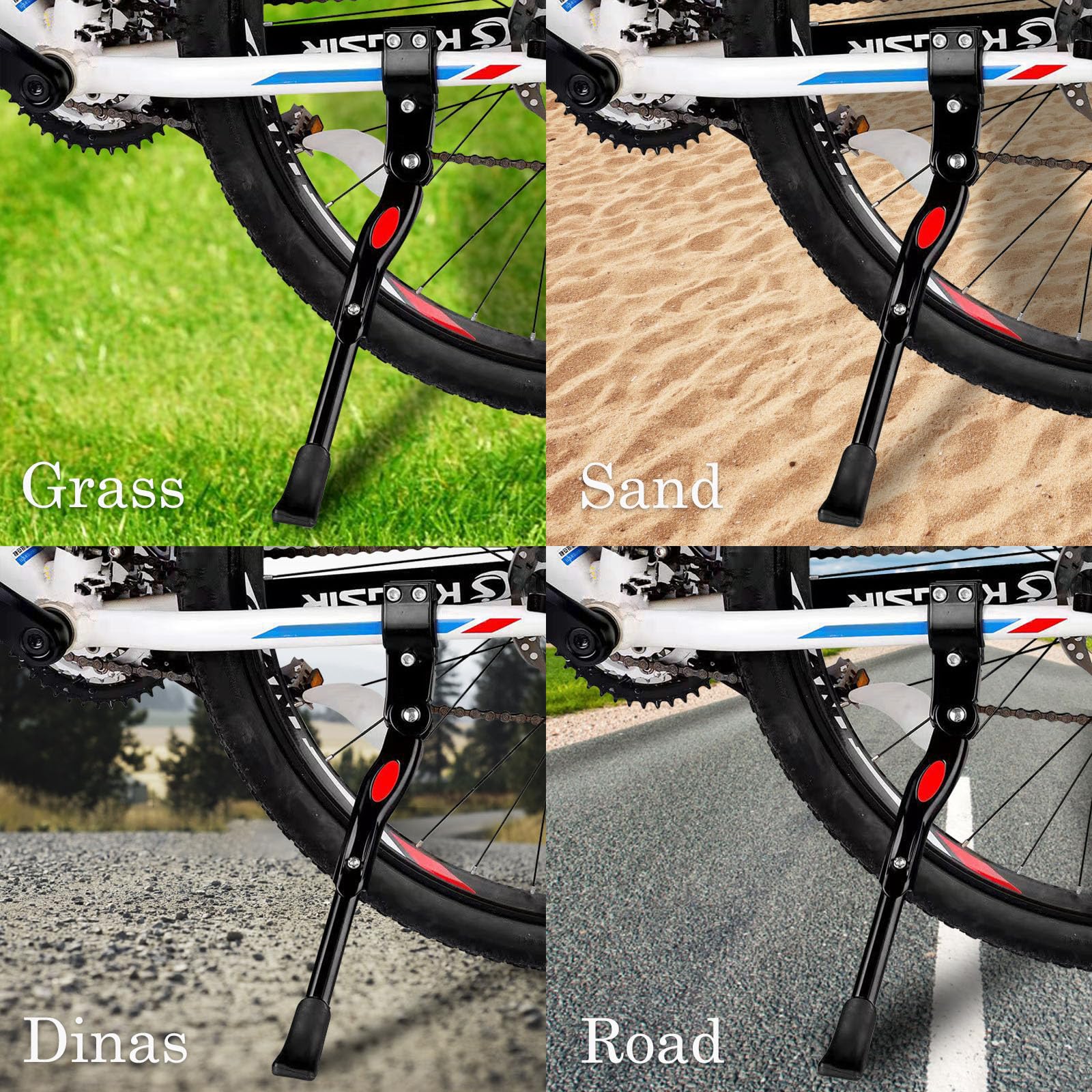 fahrradständer mountainbike 27.5 Ailelan Side Stand Bicycle, Bicycle Stand 24-27.5 Inches, Height Adjustable Mountain Bike Stand, Bicycle Stand, Rear Wheel, Non-Slip Bicycle Stand for Mountain Bike, City Bike Sports & Outdoors Kopfumfang:51 - 55 cm Bike storage at home, Punk Ride F3