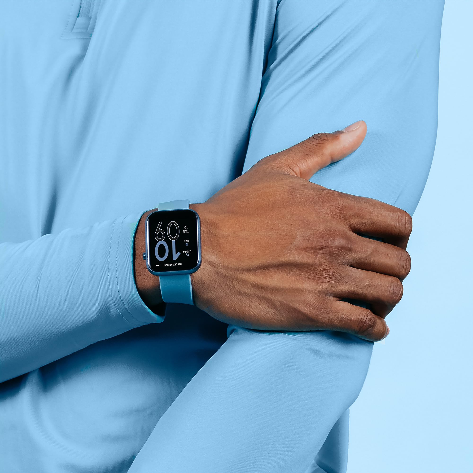 Reflex Active Montre connectée RA12-2153 Series 12 Bleue avec Suivi d'activité, Denim, Moderne