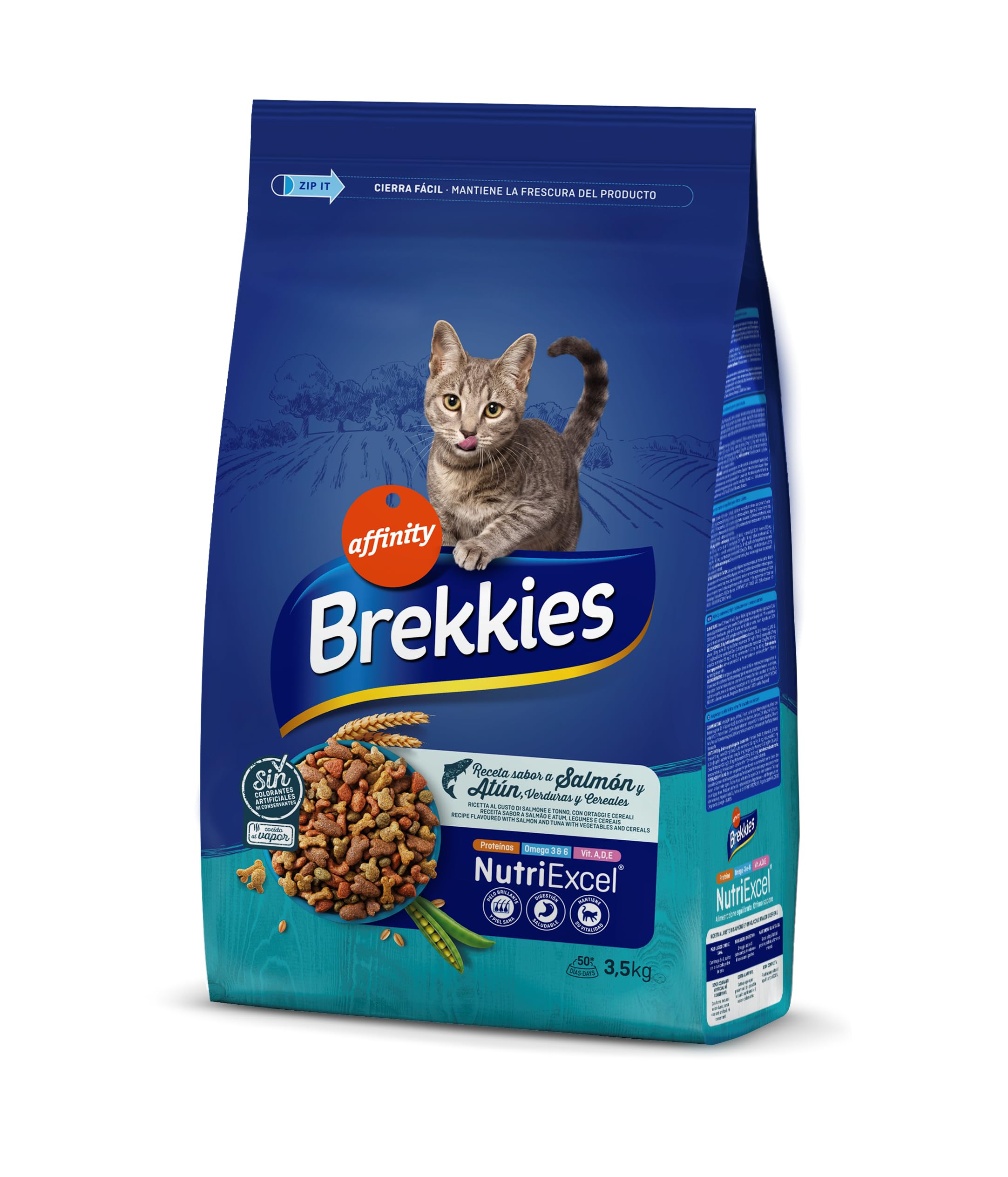 BREKKIES Cat Mix Salmone Cereali 3.5KG