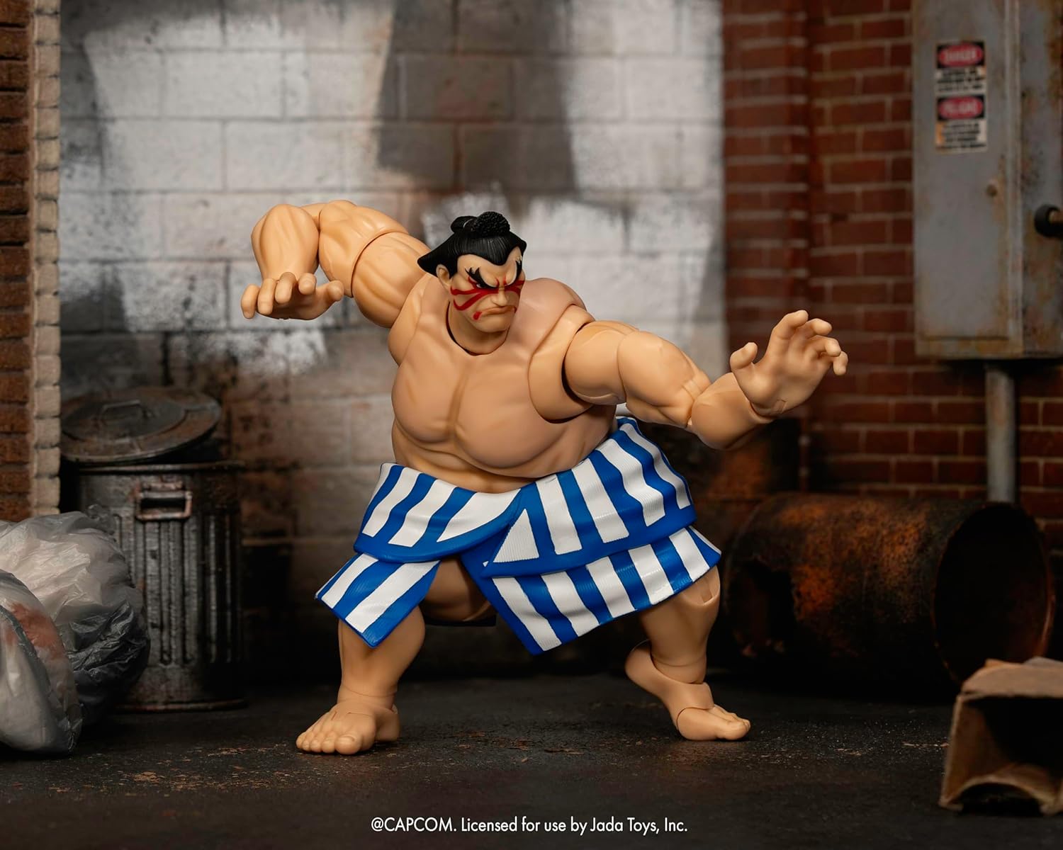 Jada Street Fighter II E. Honda Action Figure – 1:12 Deluxe Scale Toys – 6" Tall, Fully Articulated, Collector Packaging