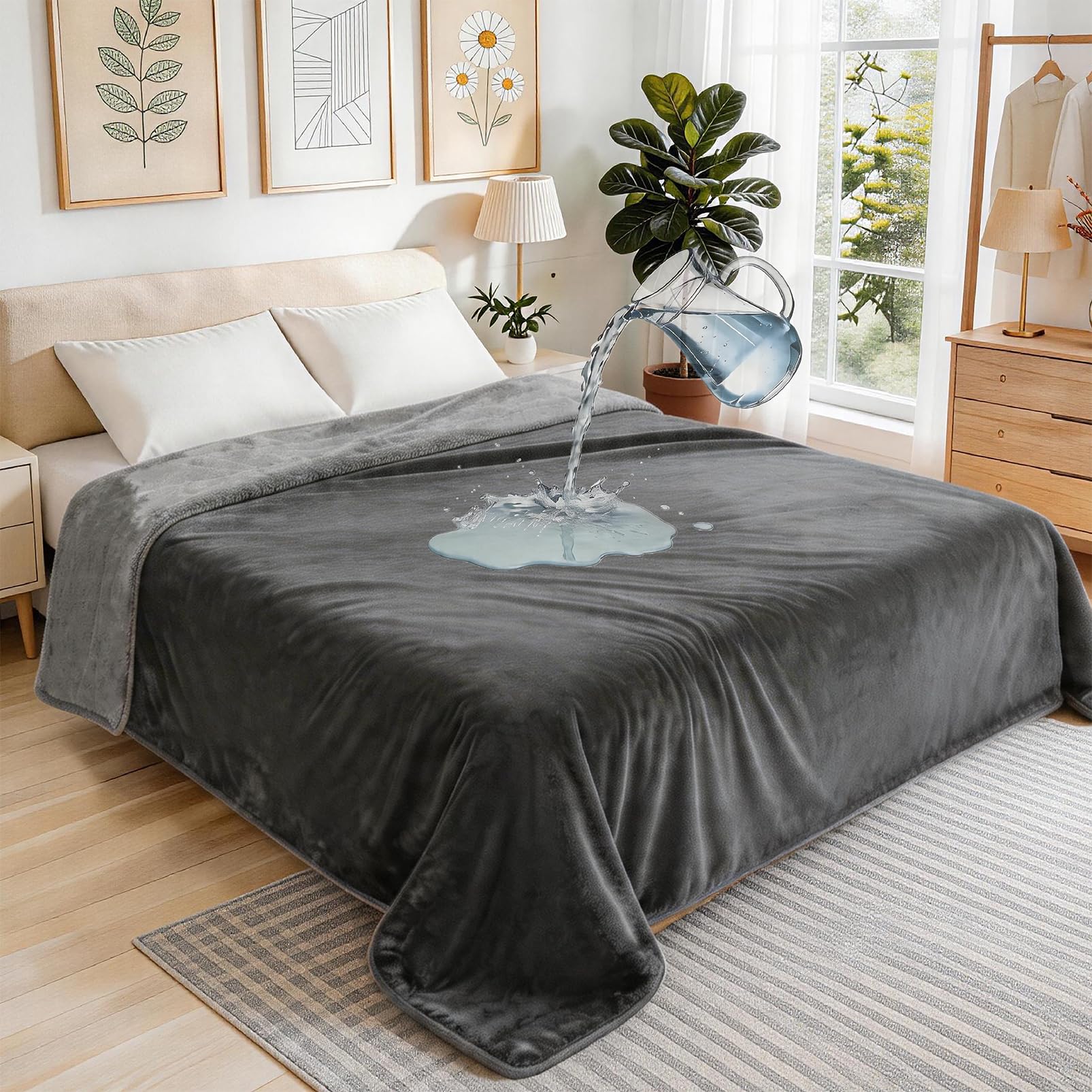 JUIN Waterproof Queen Blanket