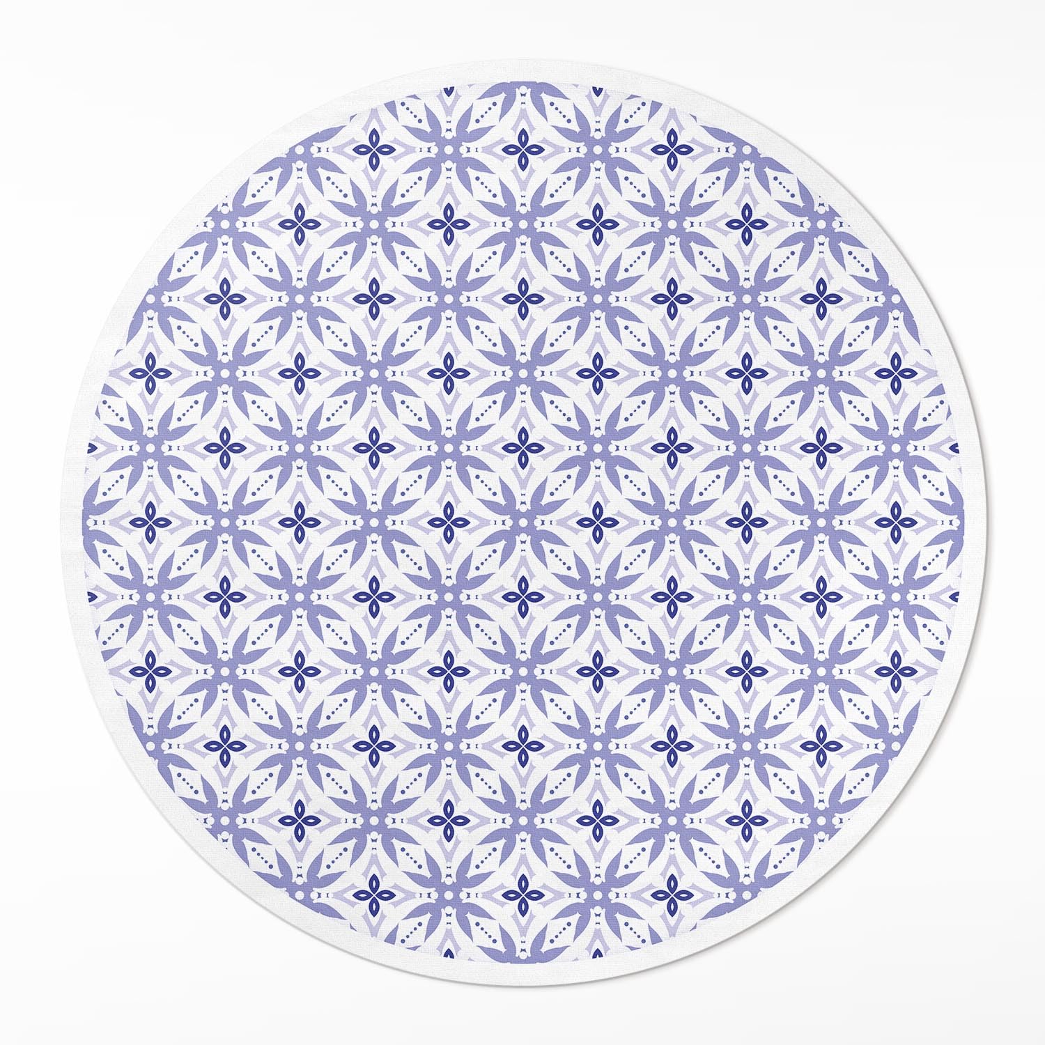 Tapis Vinyle Rond Résistant à la Rayure et Durable pour Salon