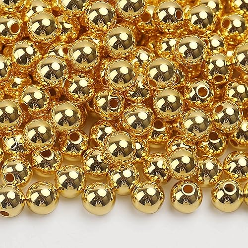 Miniatura 3 de Cuentas de perlas de imitación de ABS brillantes de calidad con agujero de 0.2360.3960.394 pulgadas (680.394 in) cuentas espaciadoras acrílicas