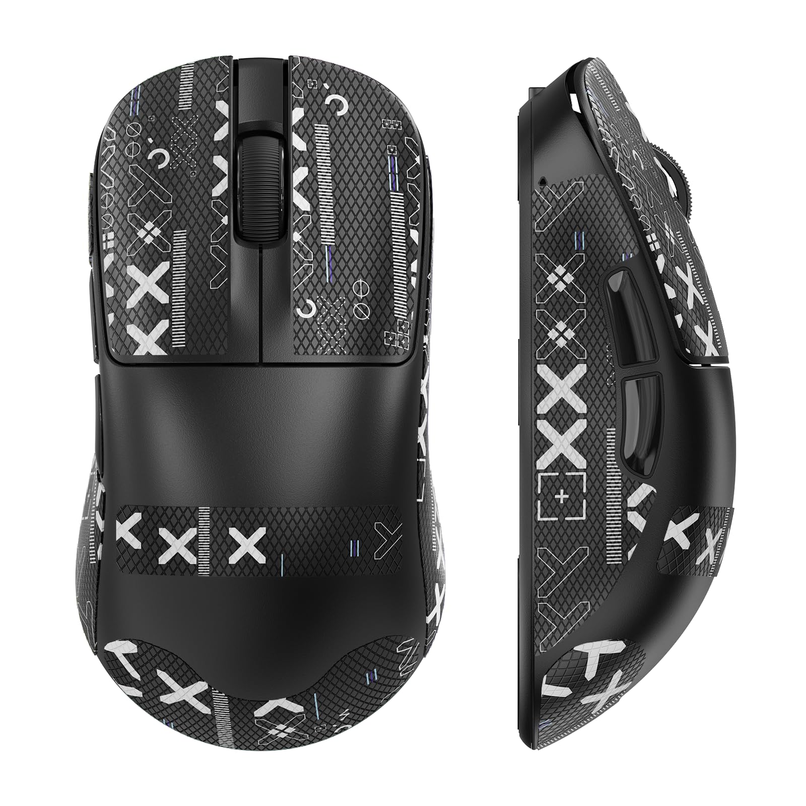 MAGIC-REFINER AJ199 Ratón De Juego Inalámbrico Súper Ligero 49g Cinta Agarre, Sensor PAW3311, MCU BK3633 Actualizado, 24KDPI Ajustable, 1KHz, BT/2.4G/Cable, 600mAh Recargable, para PC/Win/Mac, Negro