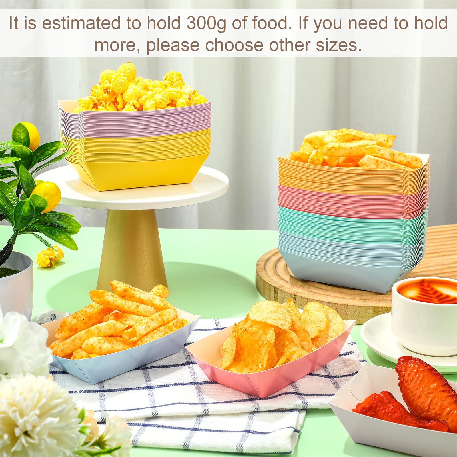 Picnic Party Food Trays Mifoci 120 Pcs 1 Lb Disposable Food Tray Checkered Paper Food Boats Colorful Burger Holder Paperboard Nacho Containers Nacho Plates Serving Dishes For Multicolor Snack Trays For Parties