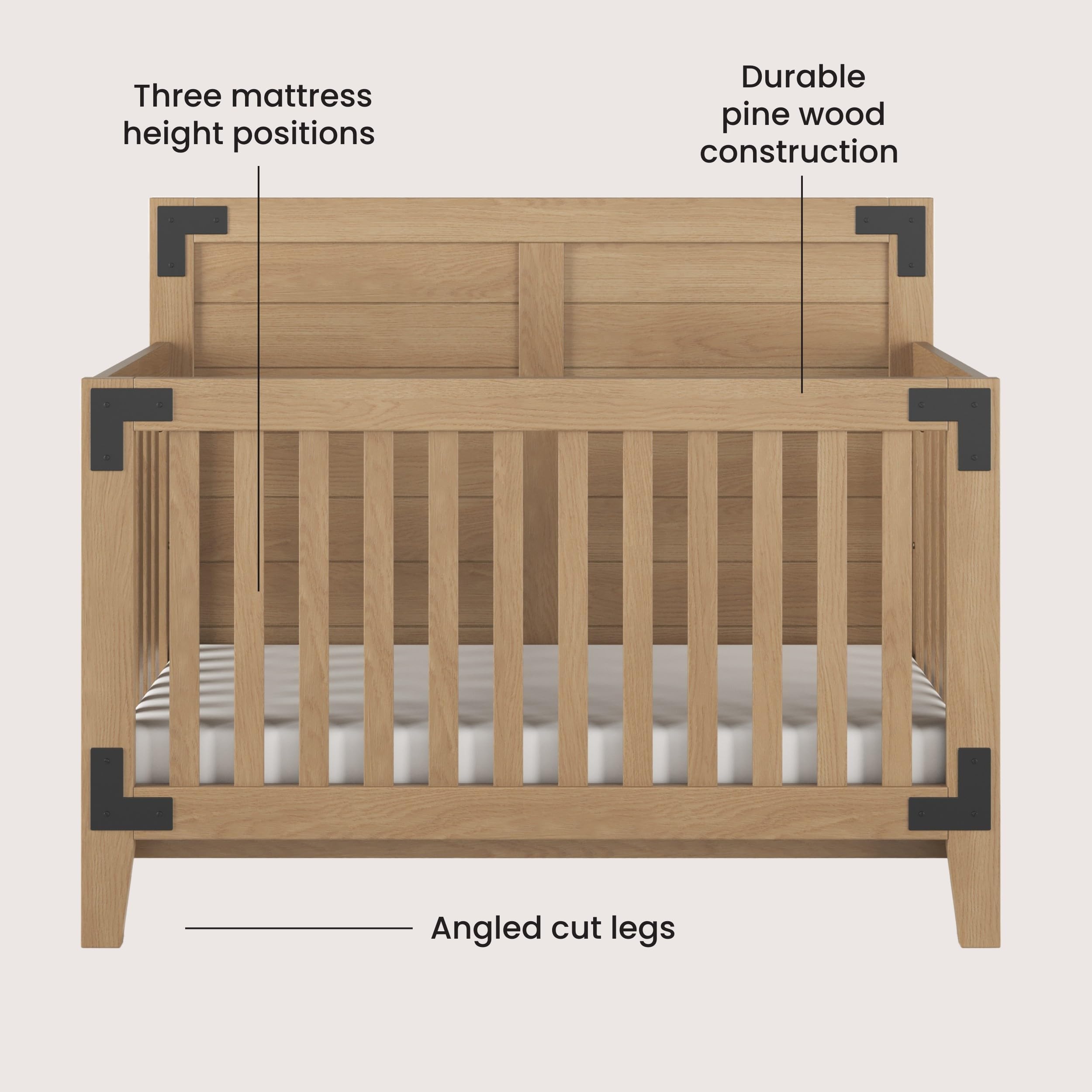 Amazon.com: Child Craft Lucas Design 4-in-1 Convertible Baby Crib Nursery  Furniture Set, Baby Bed and 3 Drawer Dresser, for Babies, Toddlers and Kids  Bedroom (2 Piece - Nutmeg) : Baby