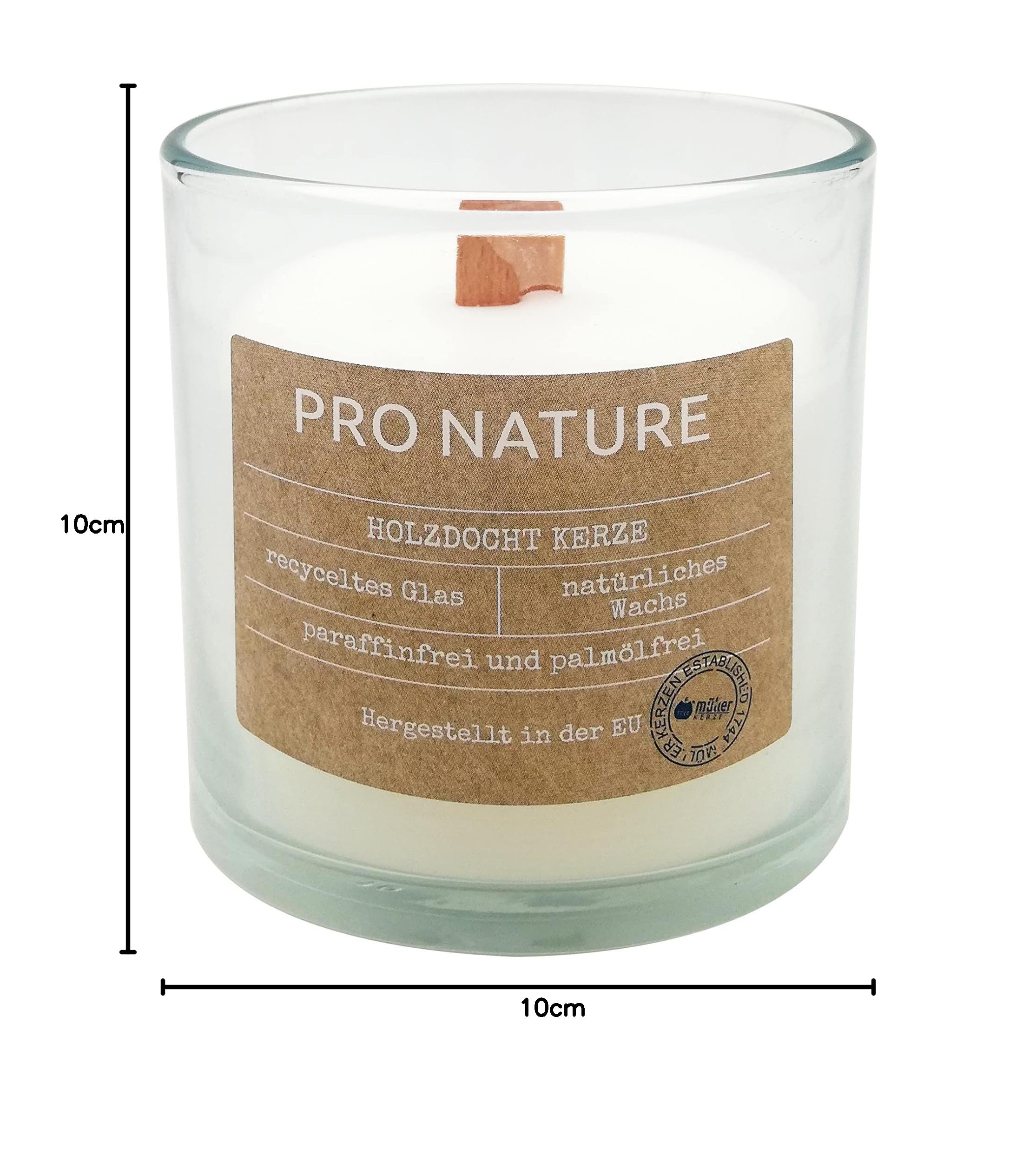 Müller Kerzen PRO NATURE Candele Viola Lilla - Set Di 6 Candele Steariche - 6,8 X 10 Cm - Durata 20 Ore - Cera Naturale Senza Paraffina E Olio Di Palma