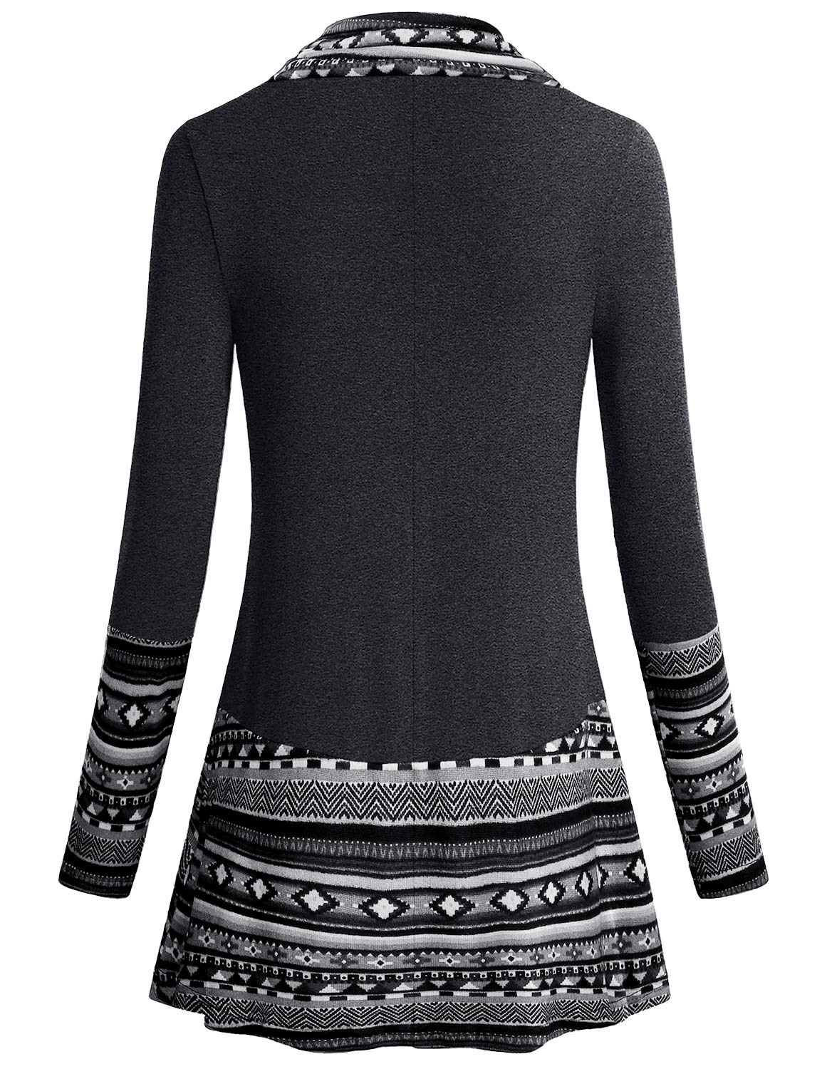 Miusey Women's Long Sleeve Cowl Neck Form Fitting Casual Tunic Top Blouse