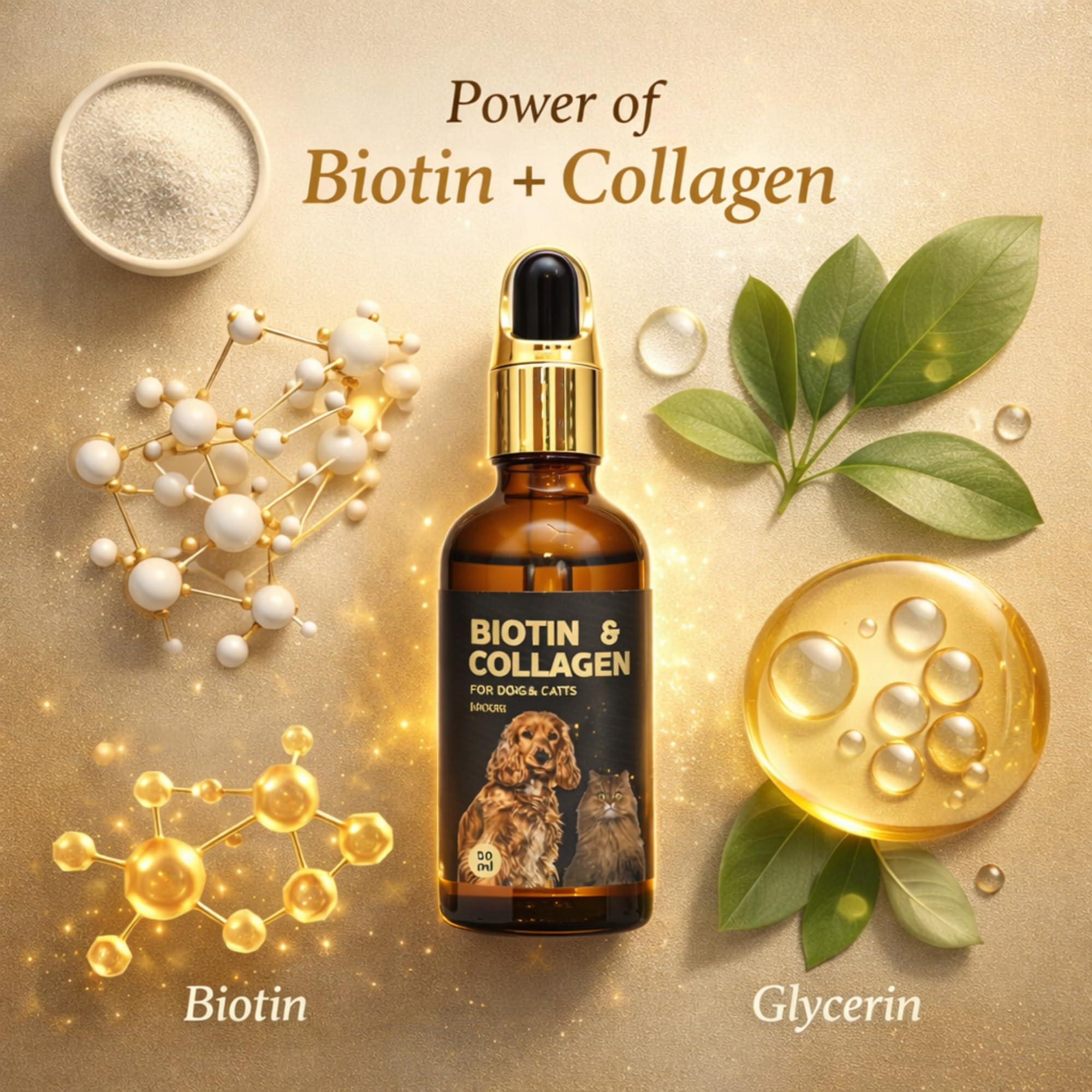 Medfly Advanced Biotin & Collagen Drops for Dogs & Cats | Supports Skin Health, Coat Shine & Fur Growth | Natural Plant-Based Formula | 50 ml 4