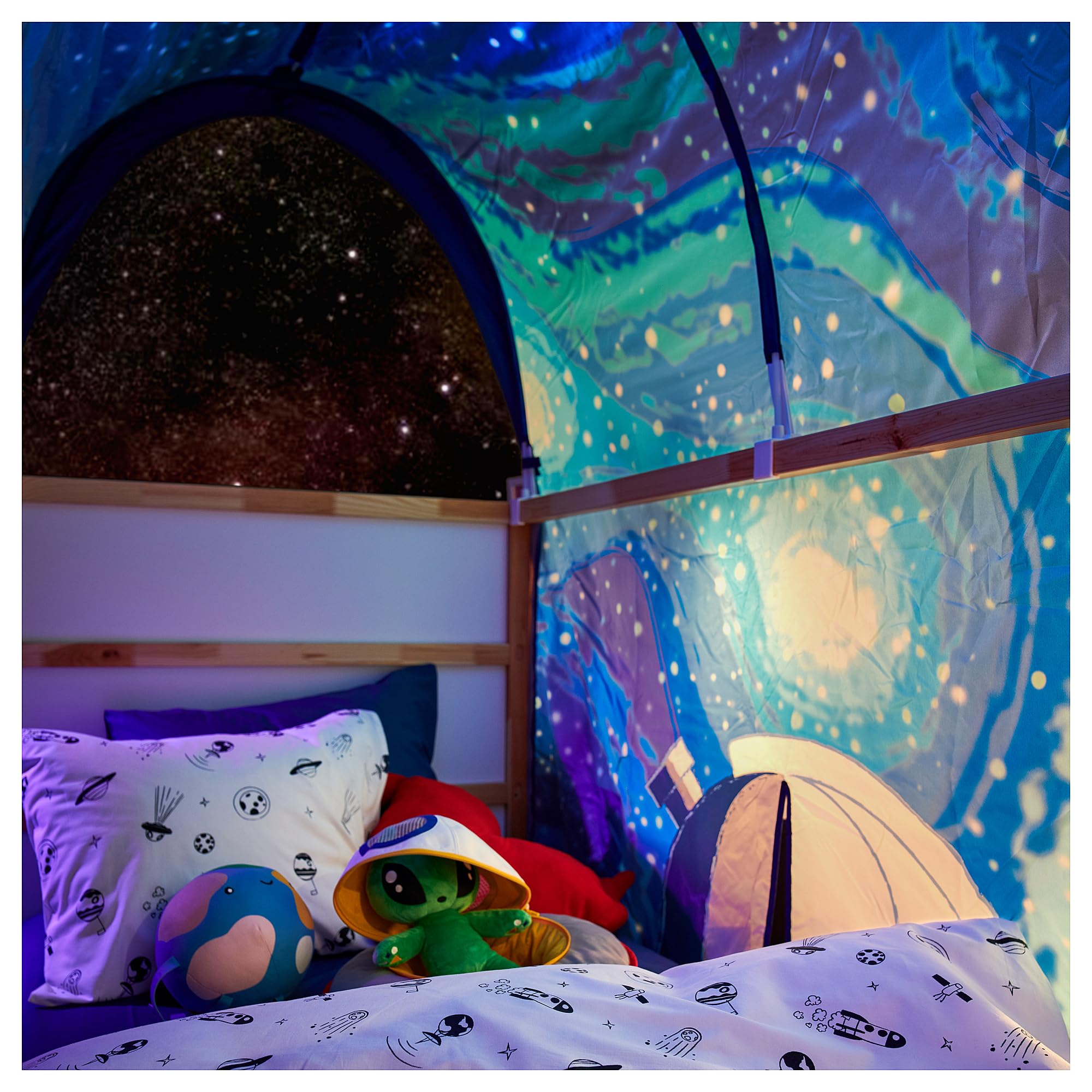 Tenda da letto Kura spazio blu