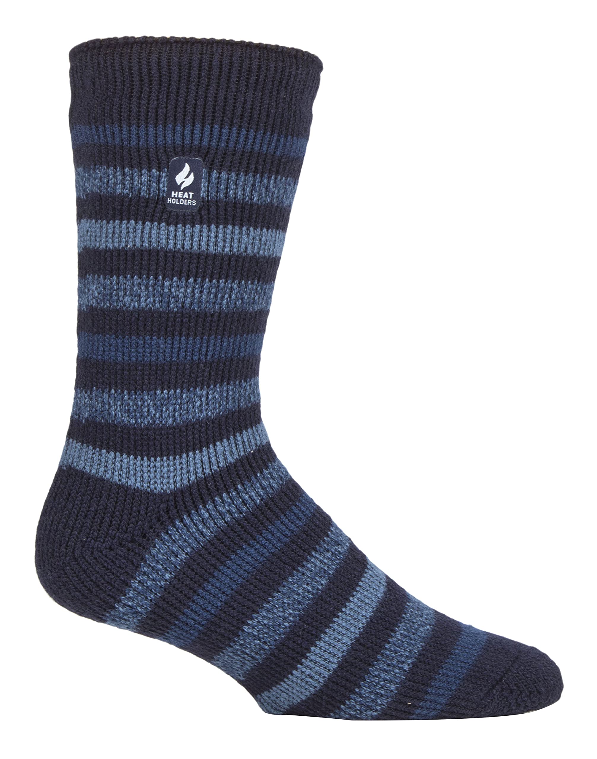 HEAT HOLDERS - Mens Extra Thick Thermal Socks for Winter | Warm Fluffy Fleece Insulated Socks | Gifts for Men (6-11, Navy (Dublin))