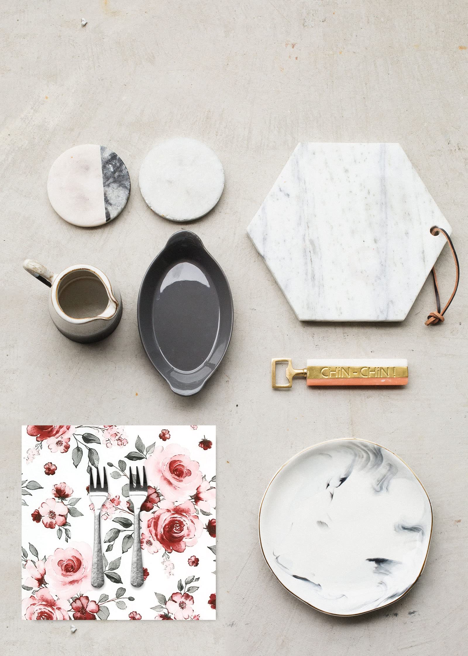 Zelten Lot De 20 Serviettes En Papier Double Couches à Motif Floral Coloré Vintage Classique, Décorations De Fêtes, Mariage F (Flourishing Flowers, 1