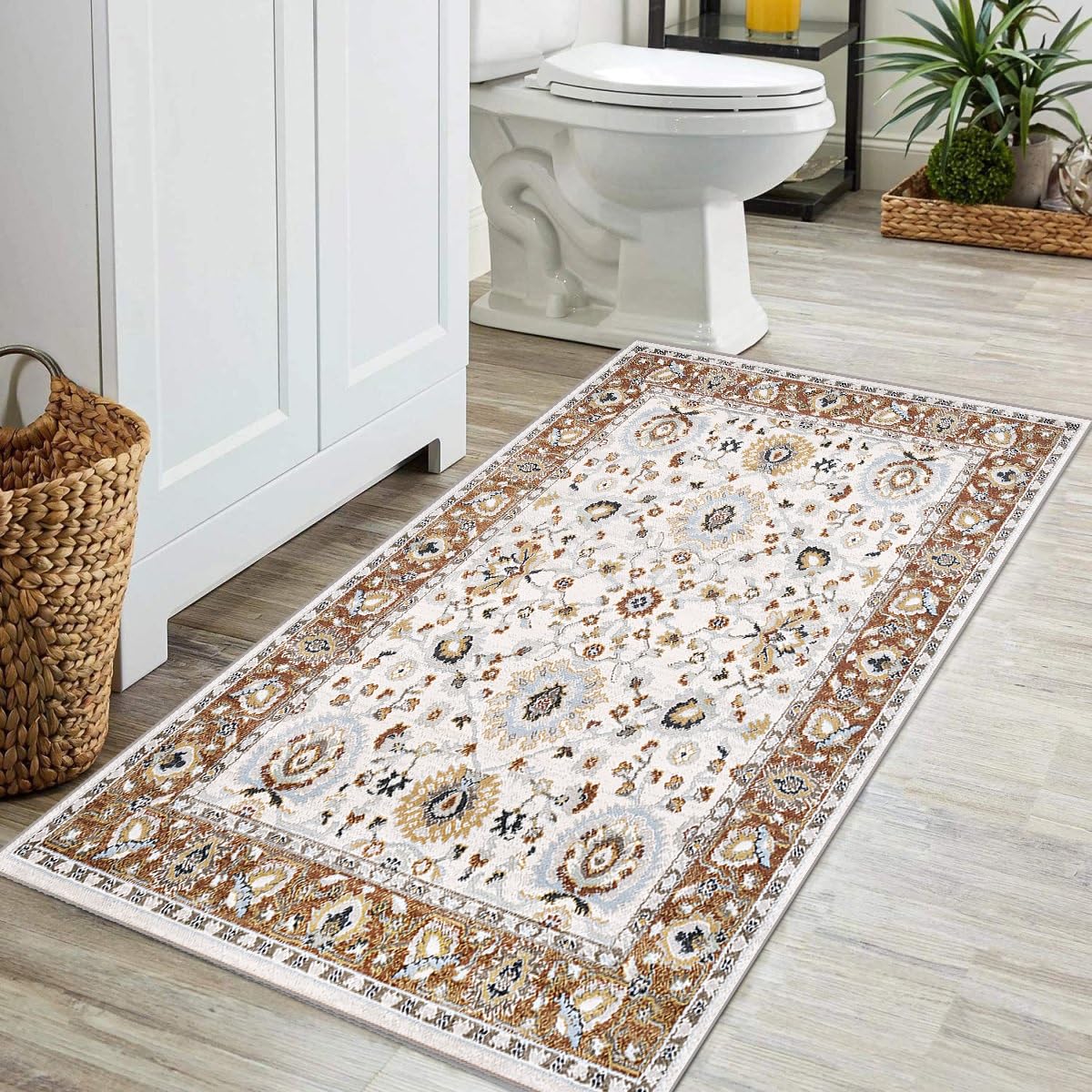 Boho Tapijtloper voor gang, kleurrijk, lange keukenloper