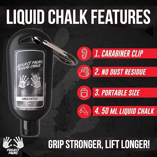 Miniatura 4 de Tiza líquida de 1.7 fl oz con aroma a cereales frutales, tiza de gimnasio sin desorden para levantamiento de pesas, escalada en roca, gimnasia,