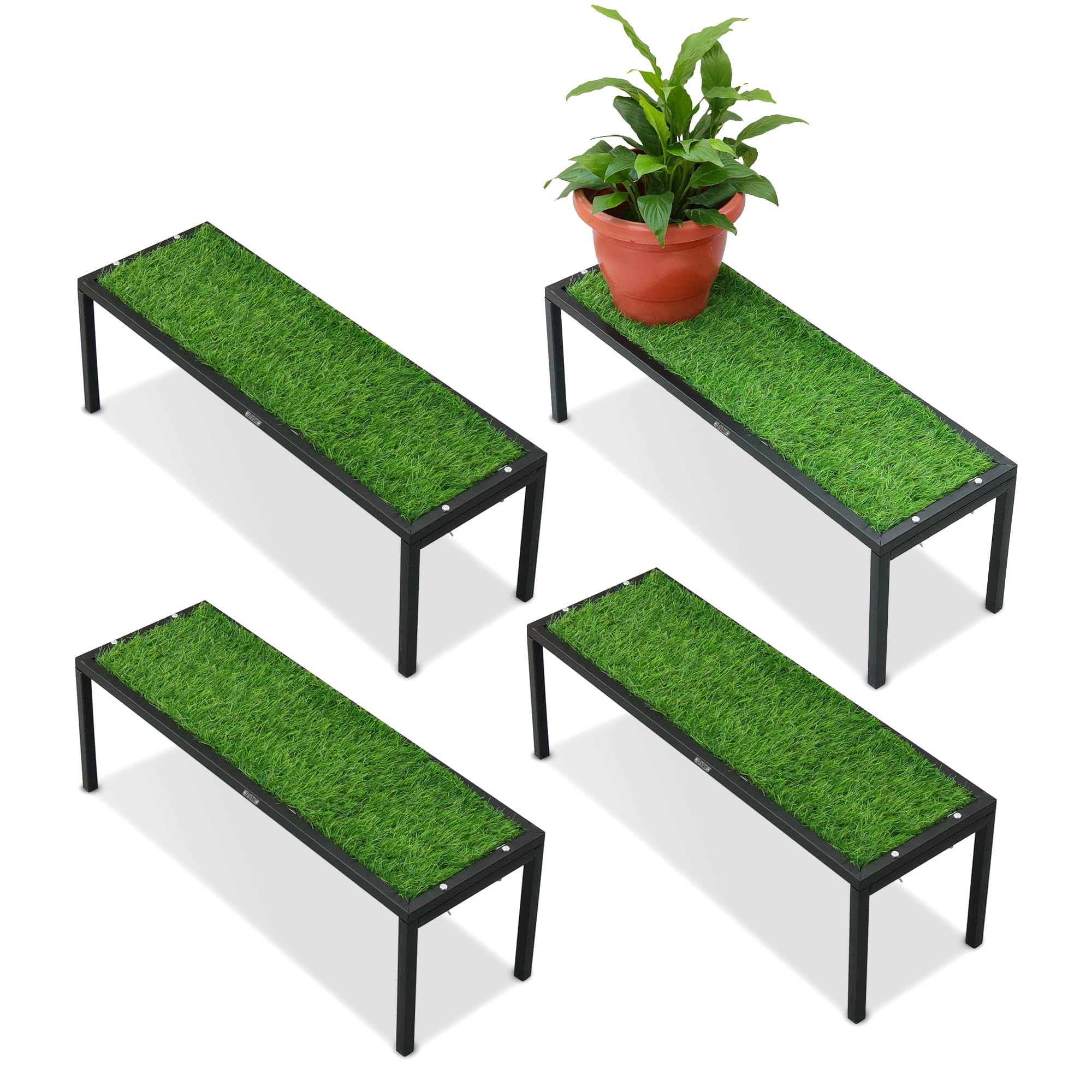 Urban Plant Apollo Metal Plant Stand - Green (Pack of 4) -18