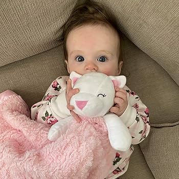 Animal Snuggler Lovey Blanket Cartoon Cat Doll Security