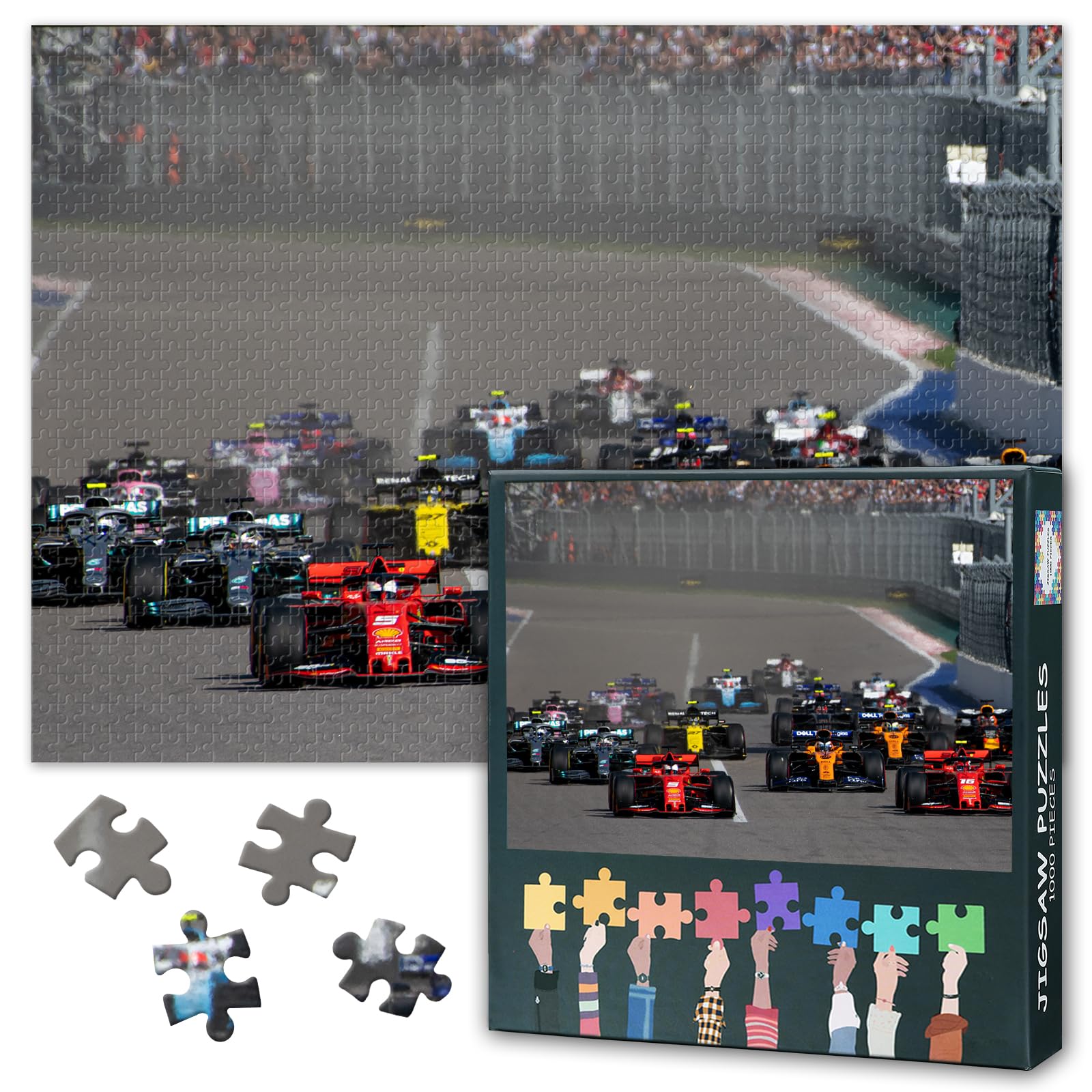 1000 Piece Jigsaw Puzzle for Adults - Race Car Russia 2019 Pictur -Racing Car, 50x70cm Mindful Challenge, Collectors Edition, for Puzzle Enthusiasts & Family Fun — image 1
