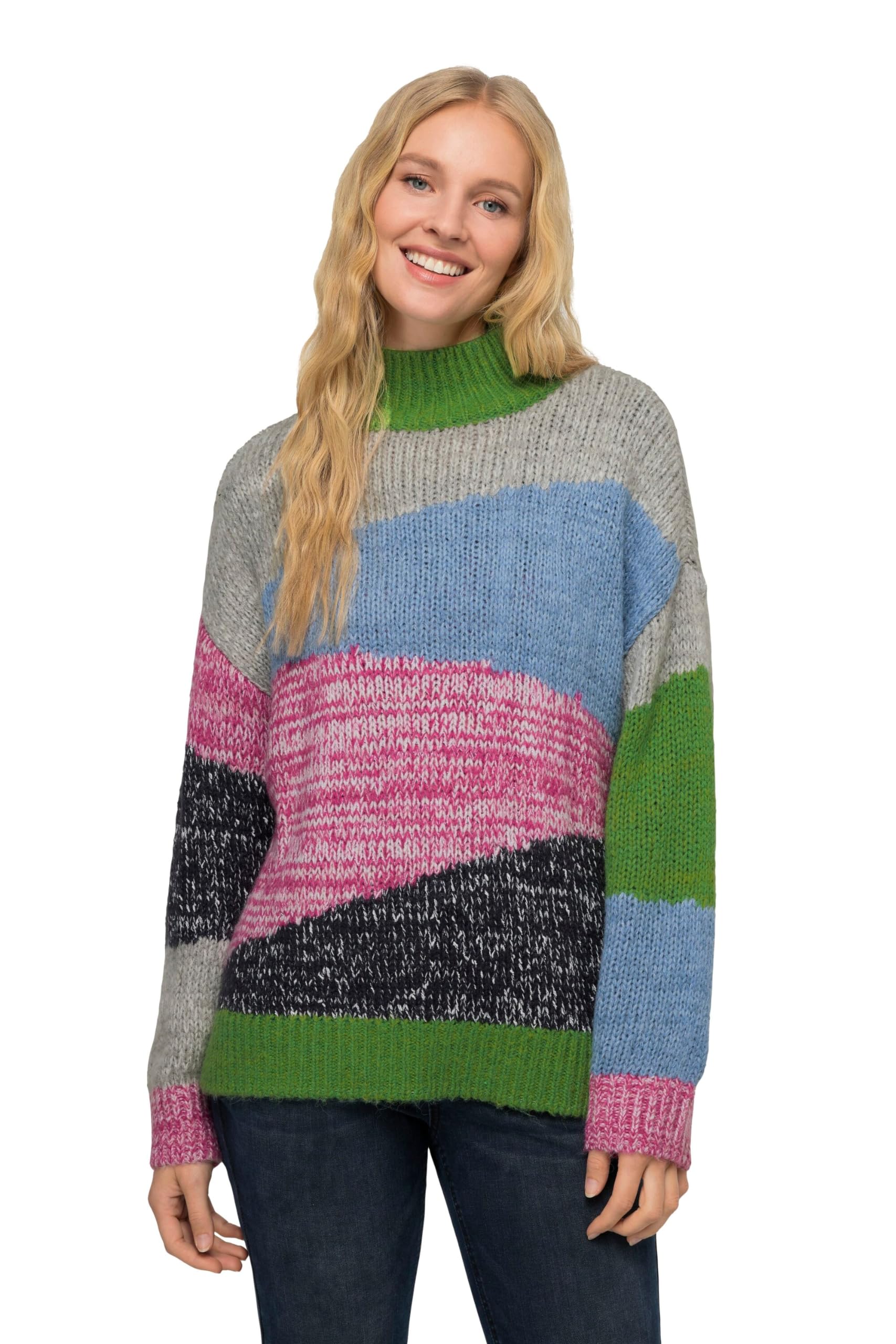 Laurasøn Rollkragen-Pullover, Colorblocking 824394