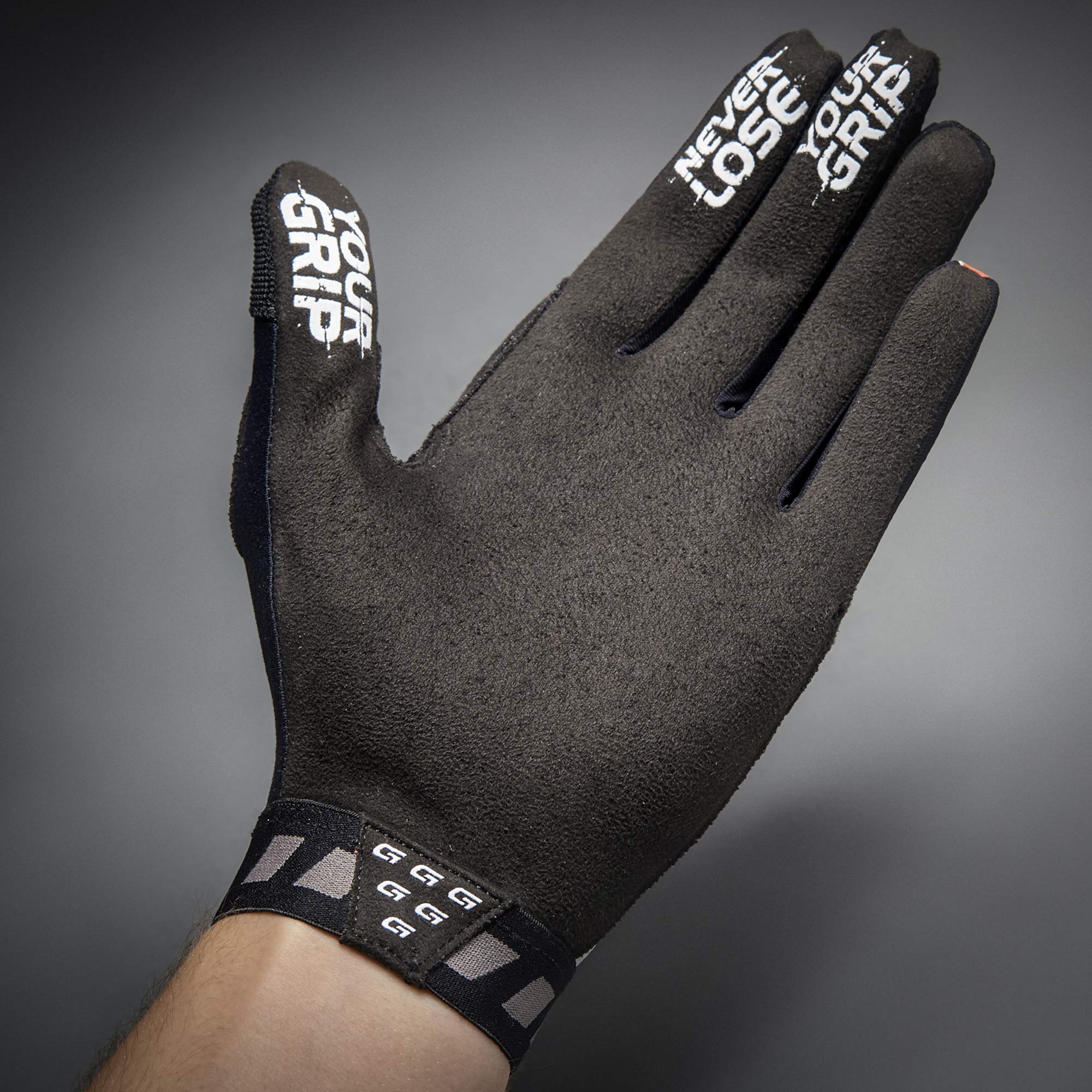 GripGrab Vertical InsideGrip Langfinger Profi MTB Handschuhe Ungepolsterte Rutschfeste Vollfinger Radsporthandschuhe